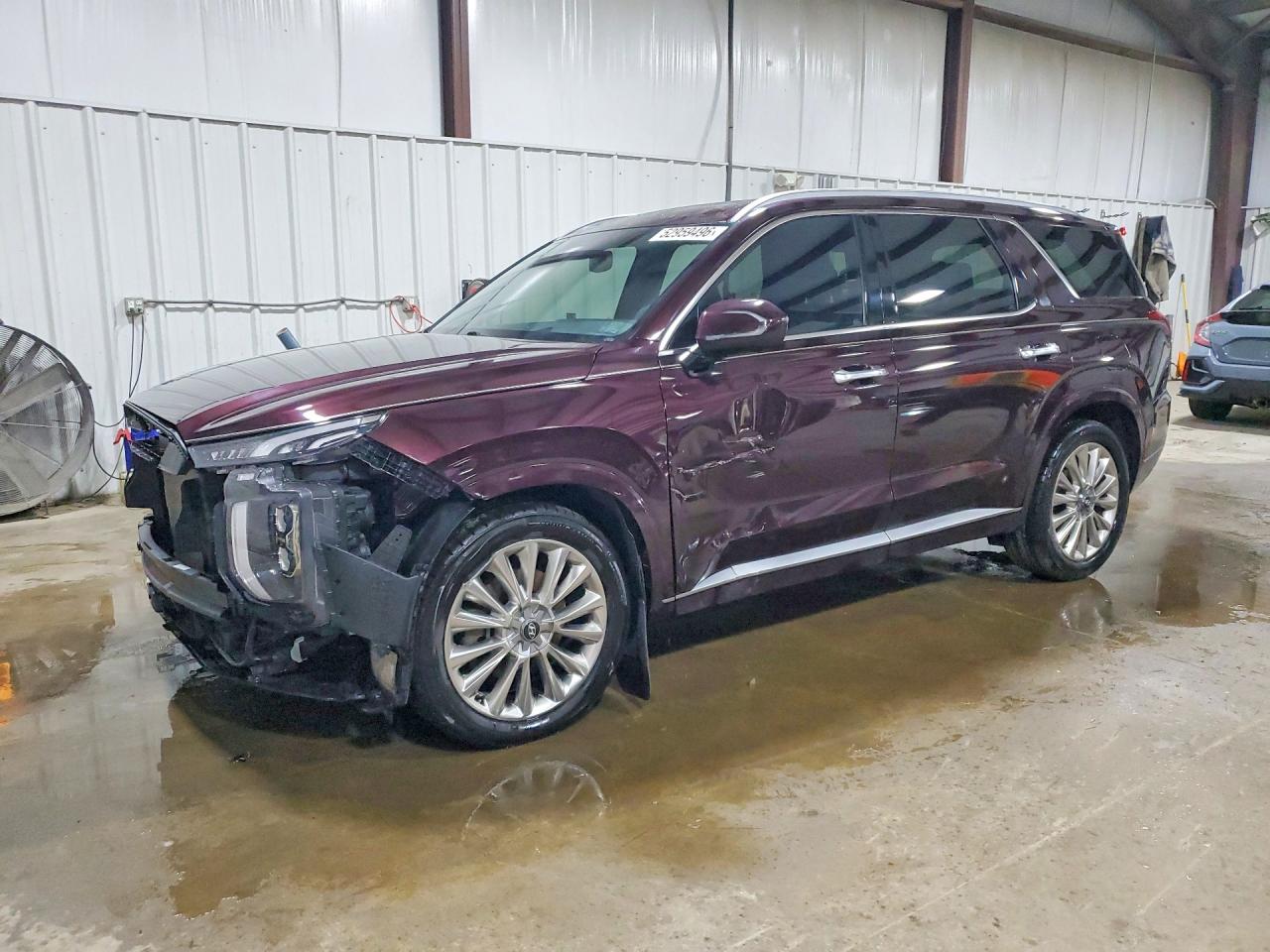 2020 Hyundai Palisade Limited Maroon vin: KM8R5DHE4LU151402