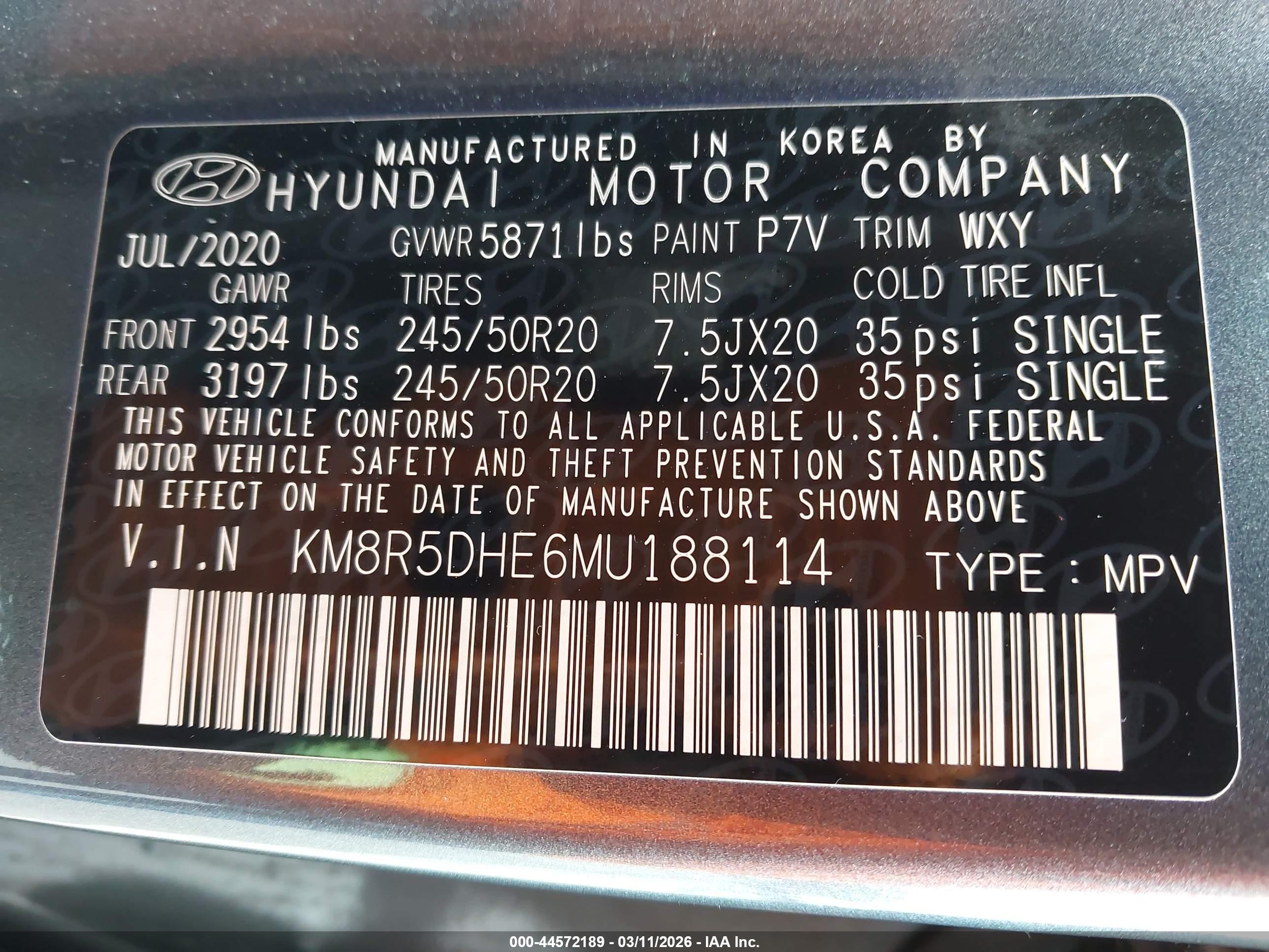 2021 Hyundai Palisade Limited Серый vin: KM8R5DHE6MU188114