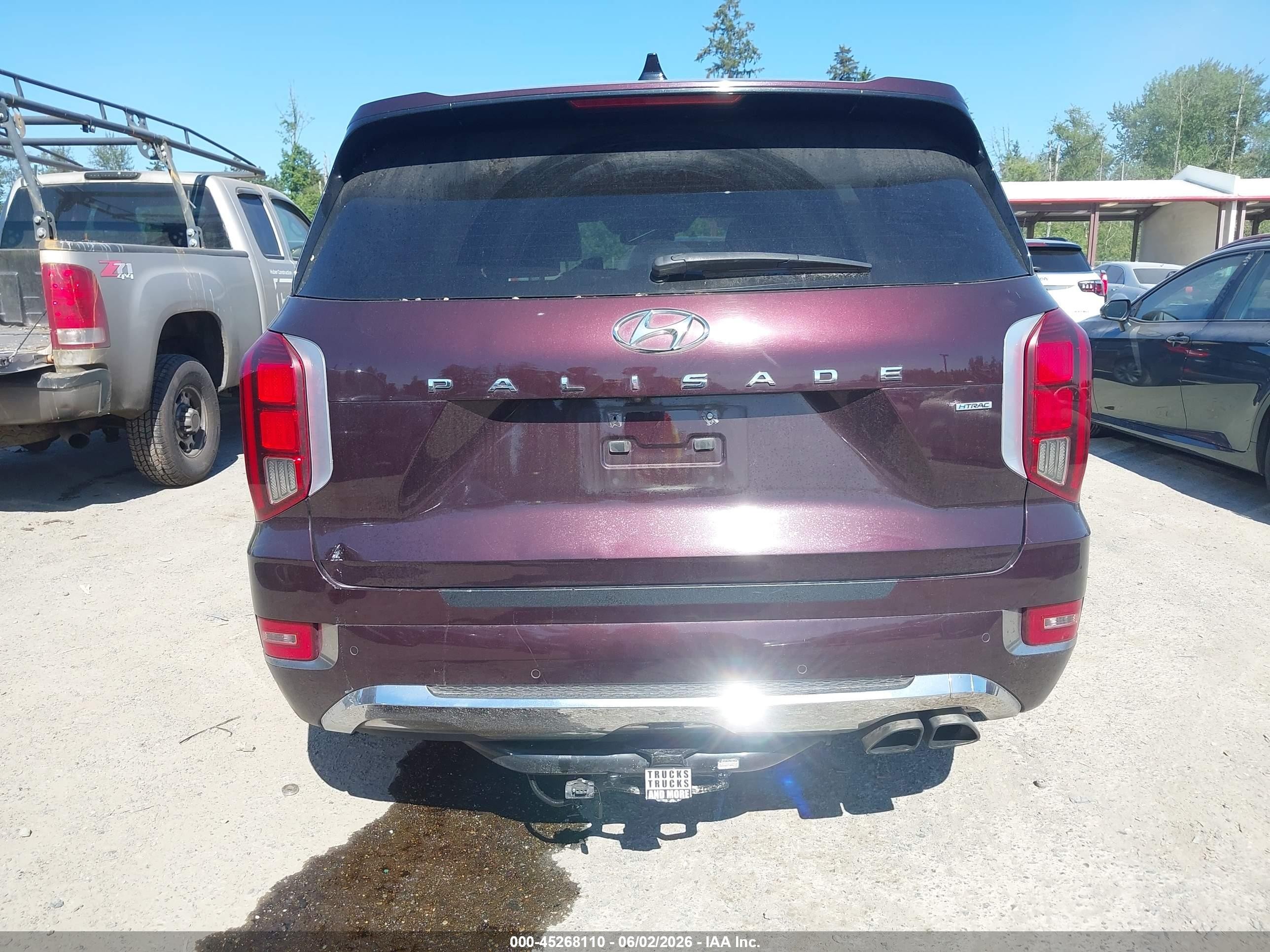 2020 Hyundai Palisade Limited Burgundy vin: KM8R5DHE9LU038075