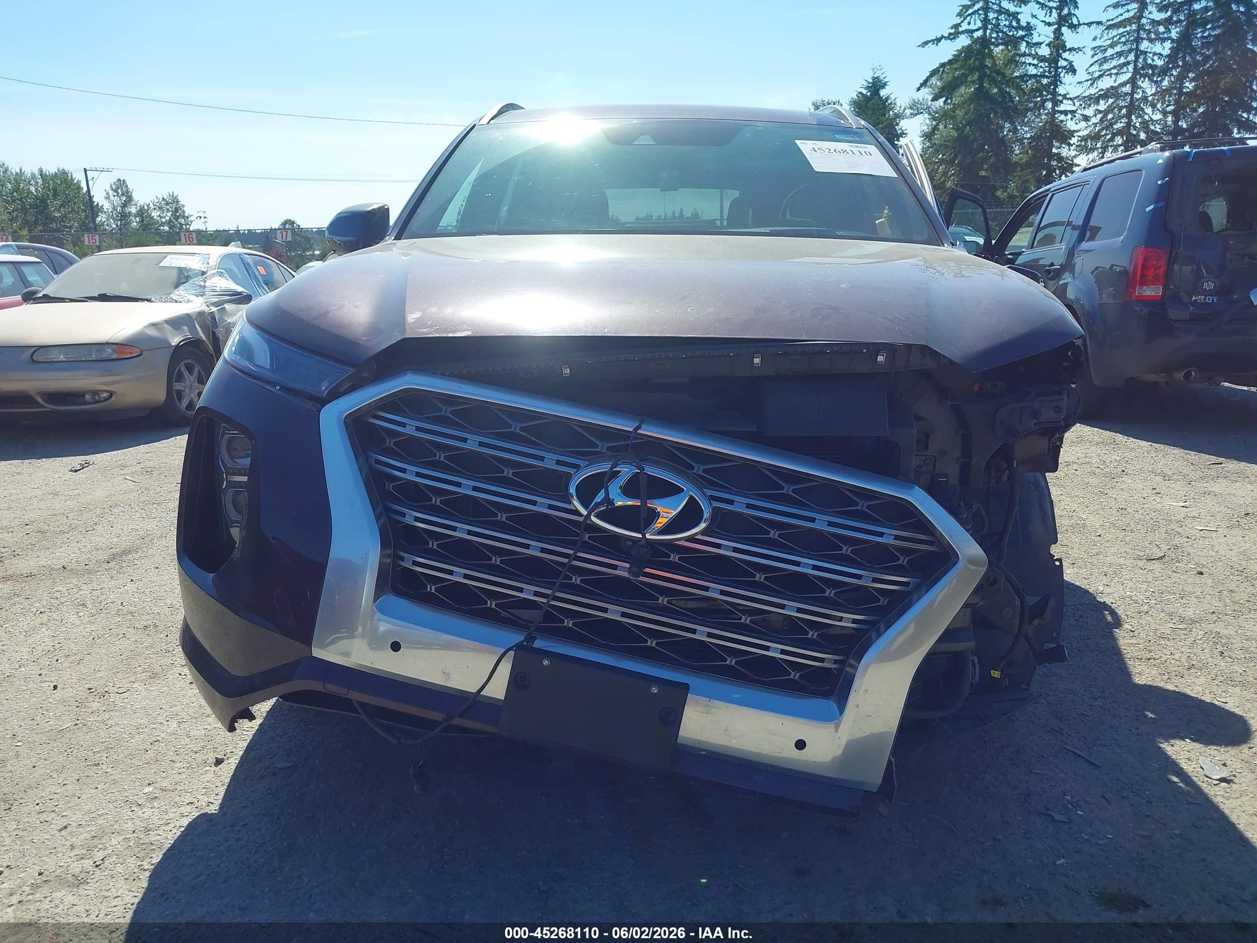 2020 Hyundai Palisade Limited Burgundy vin: KM8R5DHE9LU038075