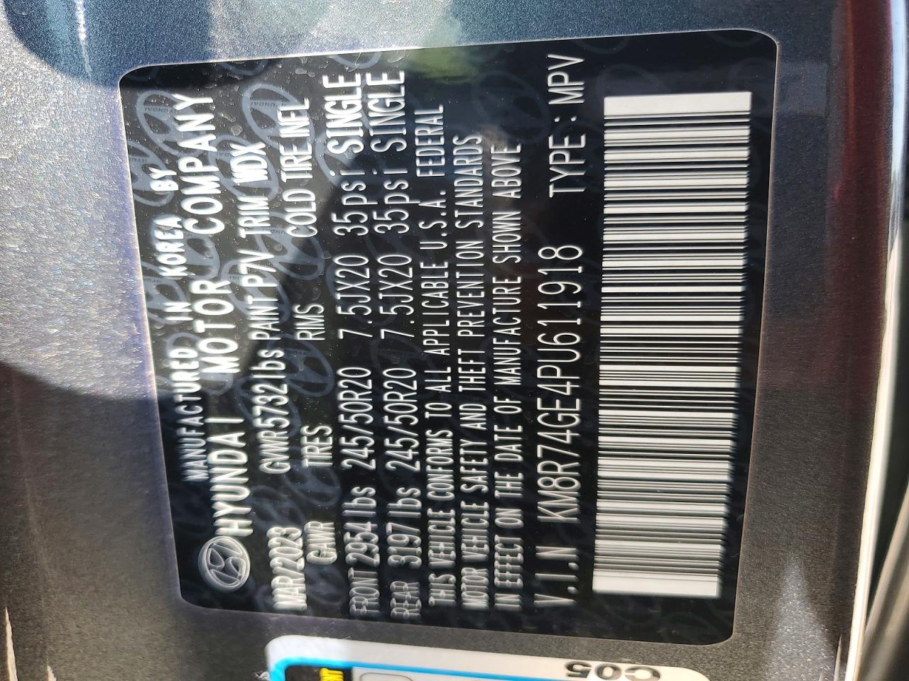 2023 Hyundai Palisade Calligraphy Gray vin: KM8R74GE4PU611918