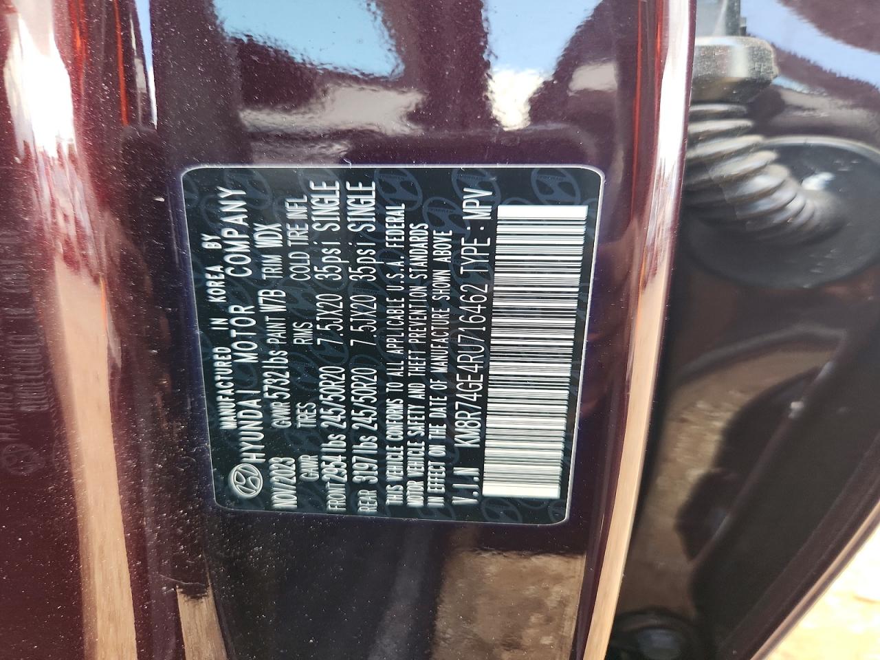 2024 Hyundai Palisade Calligraphy Purple vin: KM8R74GE4RU716462