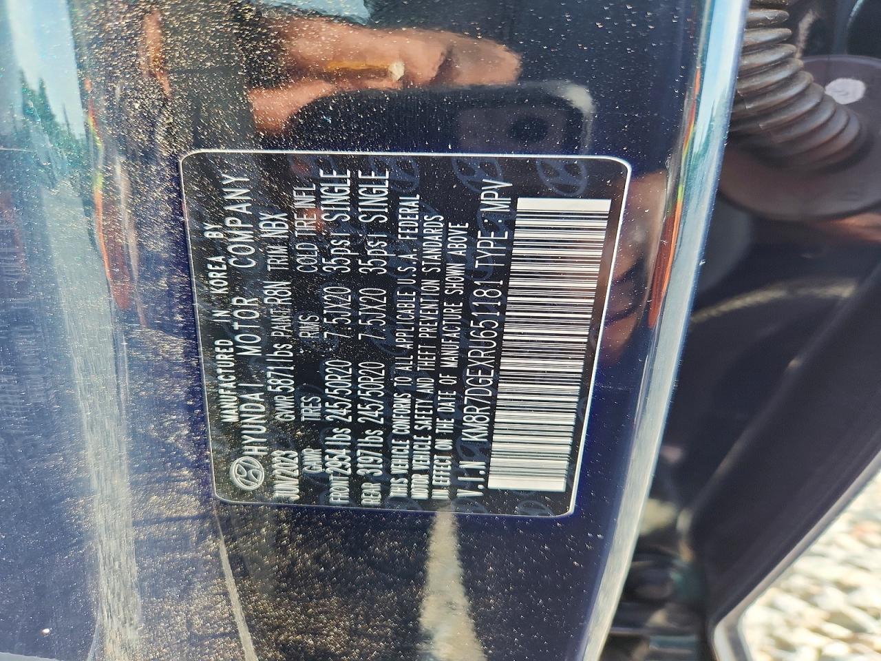 2024 Hyundai Palisade Calligraphy Blue vin: KM8R7DGEXRU651181