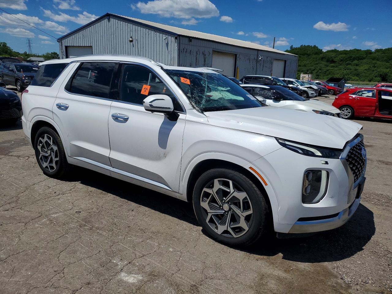 2021 Hyundai Palisade Calligraphy White vin: KM8R7DHE4MU230581