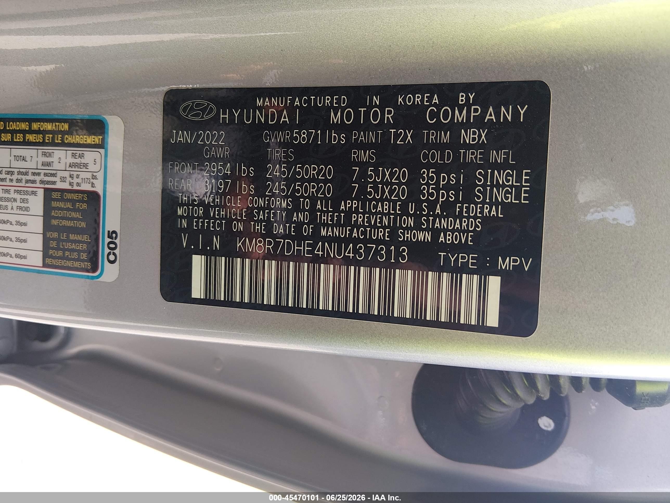 2022 Hyundai Palisade Calligraphy Серебряный vin: KM8R7DHE4NU437313