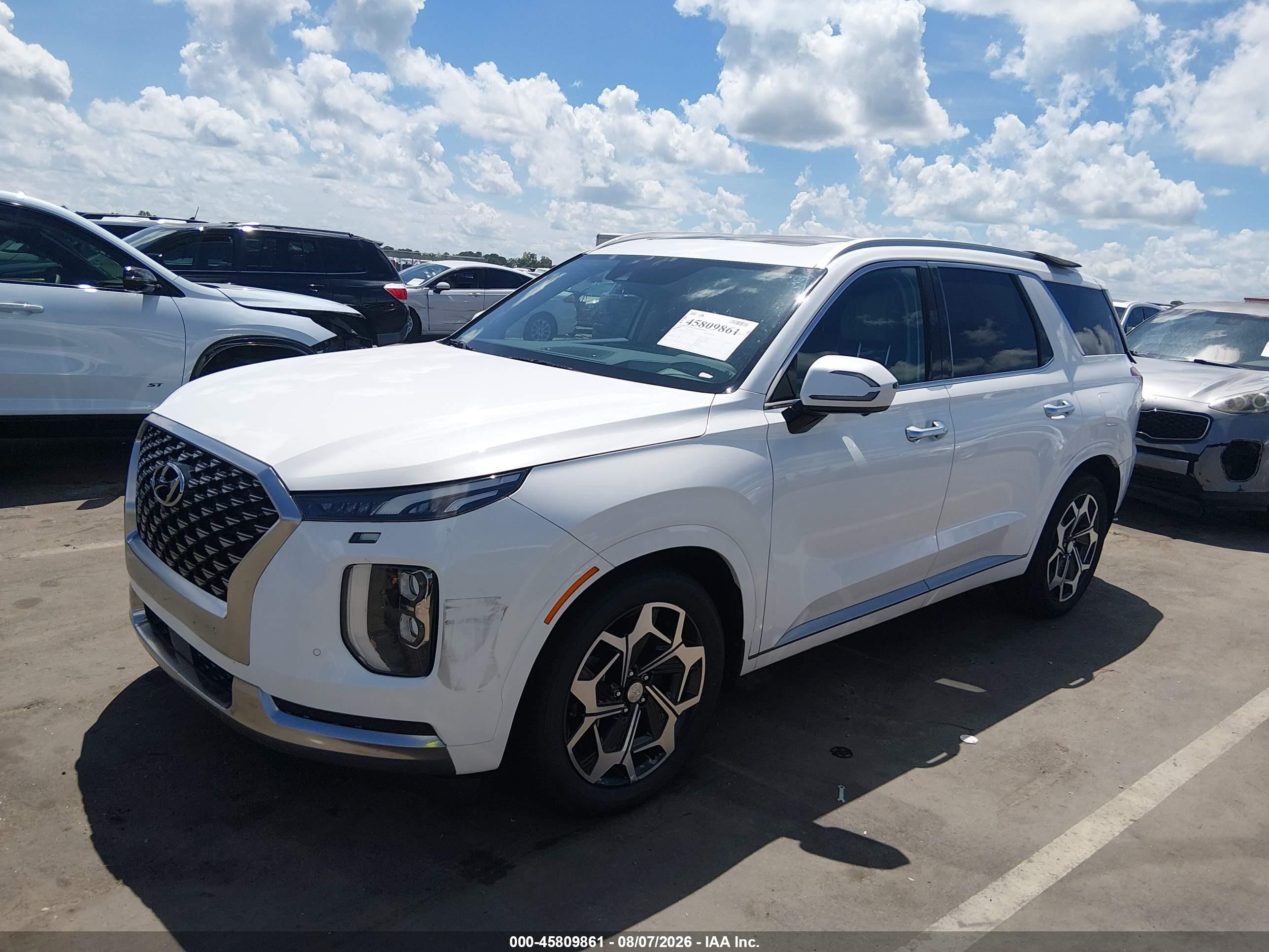 2022 Hyundai Palisade Calligraphy White vin: KM8R7DHE5NU419001