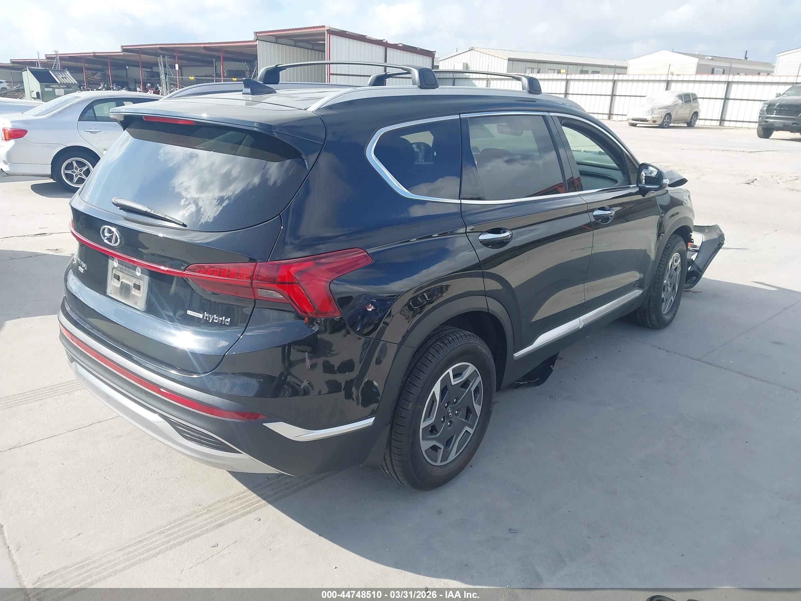 2021 Hyundai Santa Fe Hybrid Blue Черный vin: KM8S2DA13MU013210