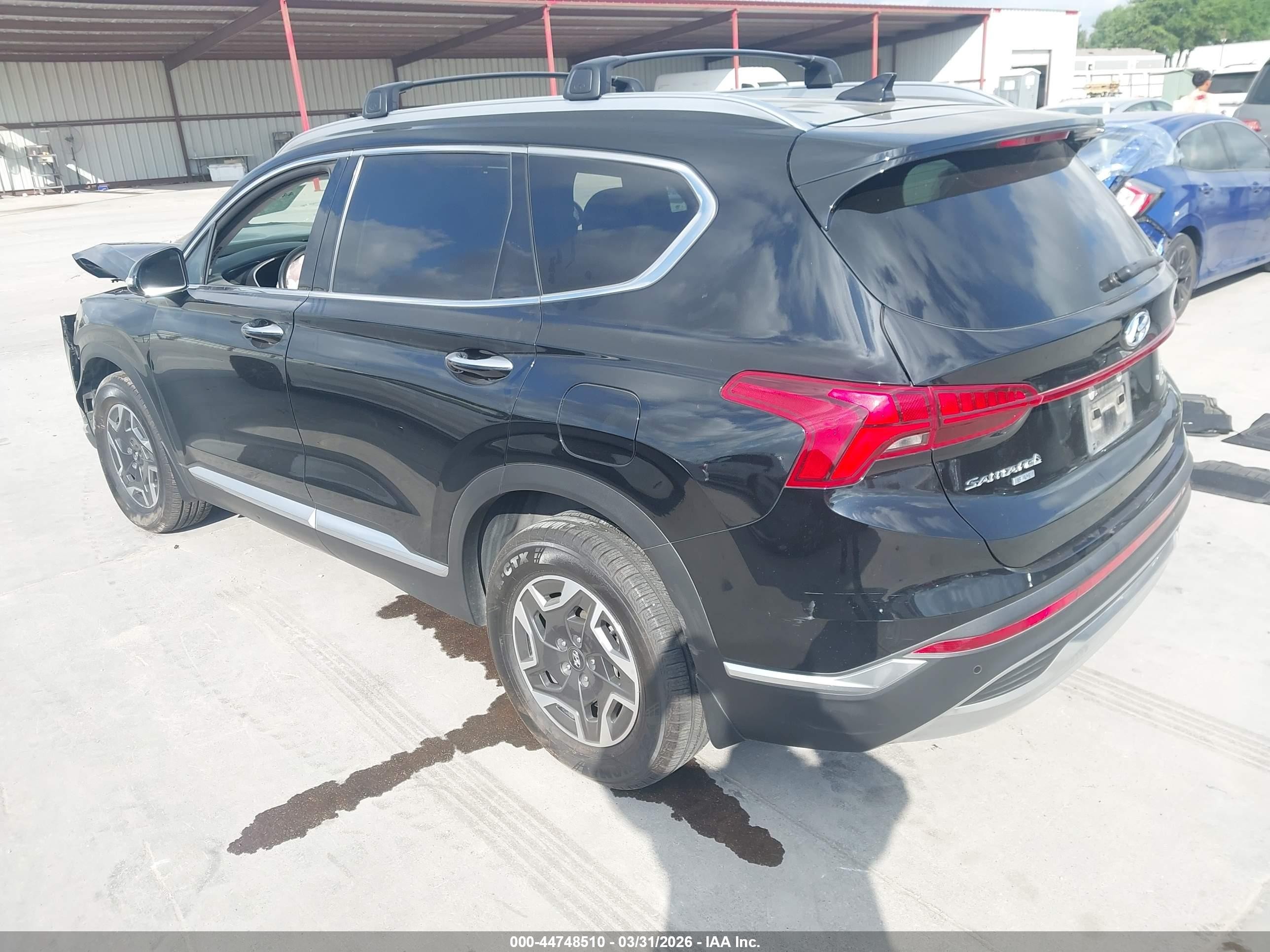 2021 Hyundai Santa Fe Hybrid Blue Черный vin: KM8S2DA13MU013210