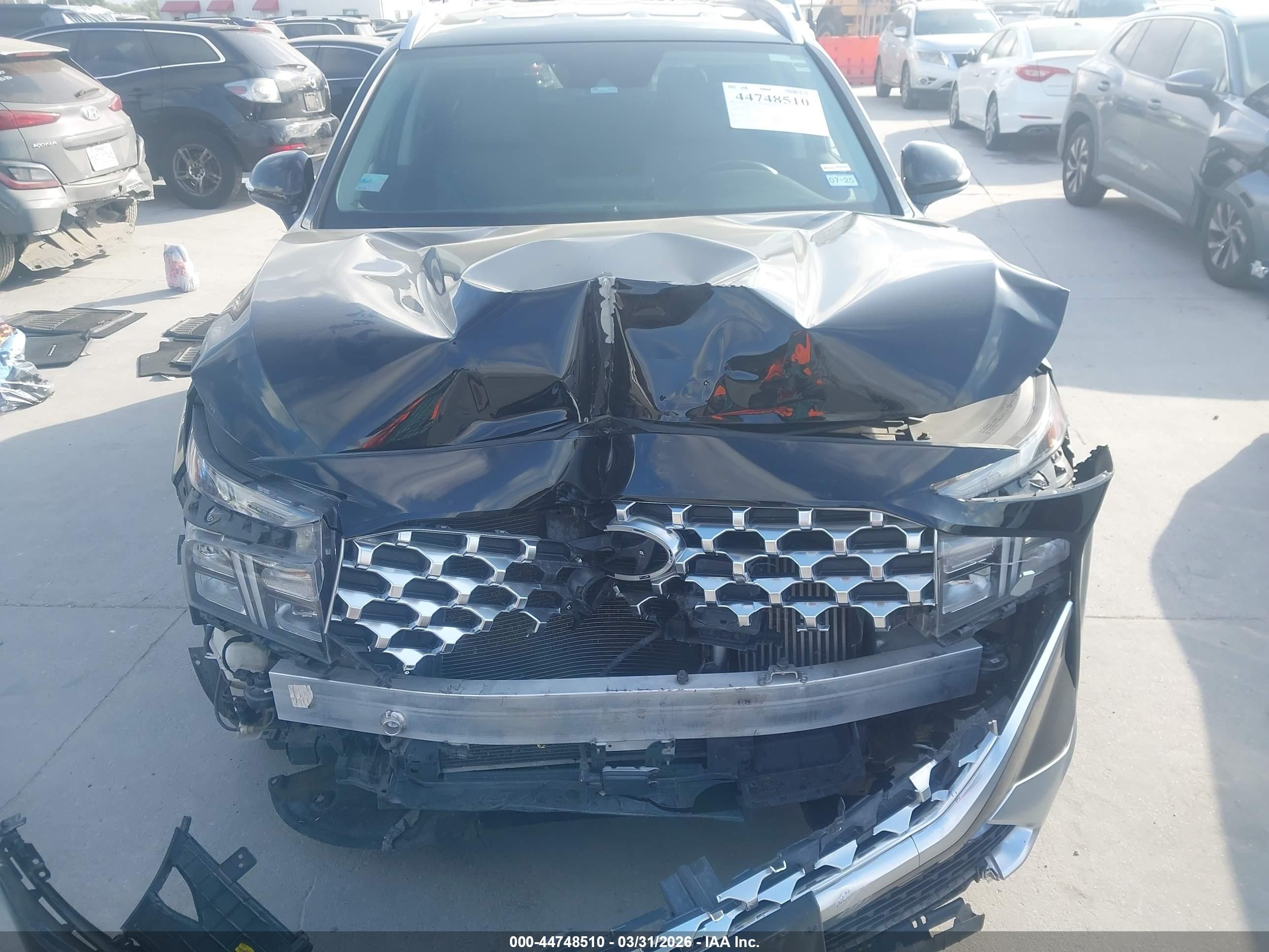 2021 Hyundai Santa Fe Hybrid Blue Черный vin: KM8S2DA13MU013210