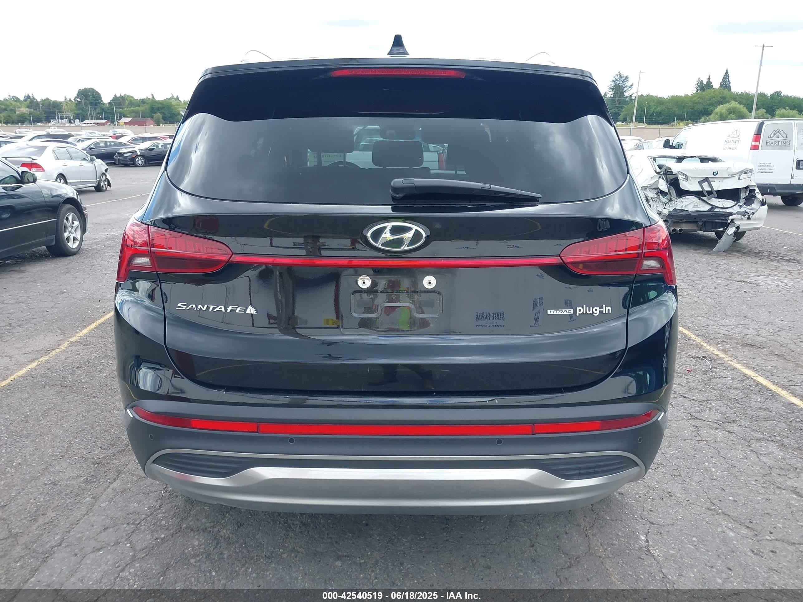 2022 Hyundai Santa Fe Plug-in Hybrid Sel Convenience Black vin: KM8S6DA26NU057684