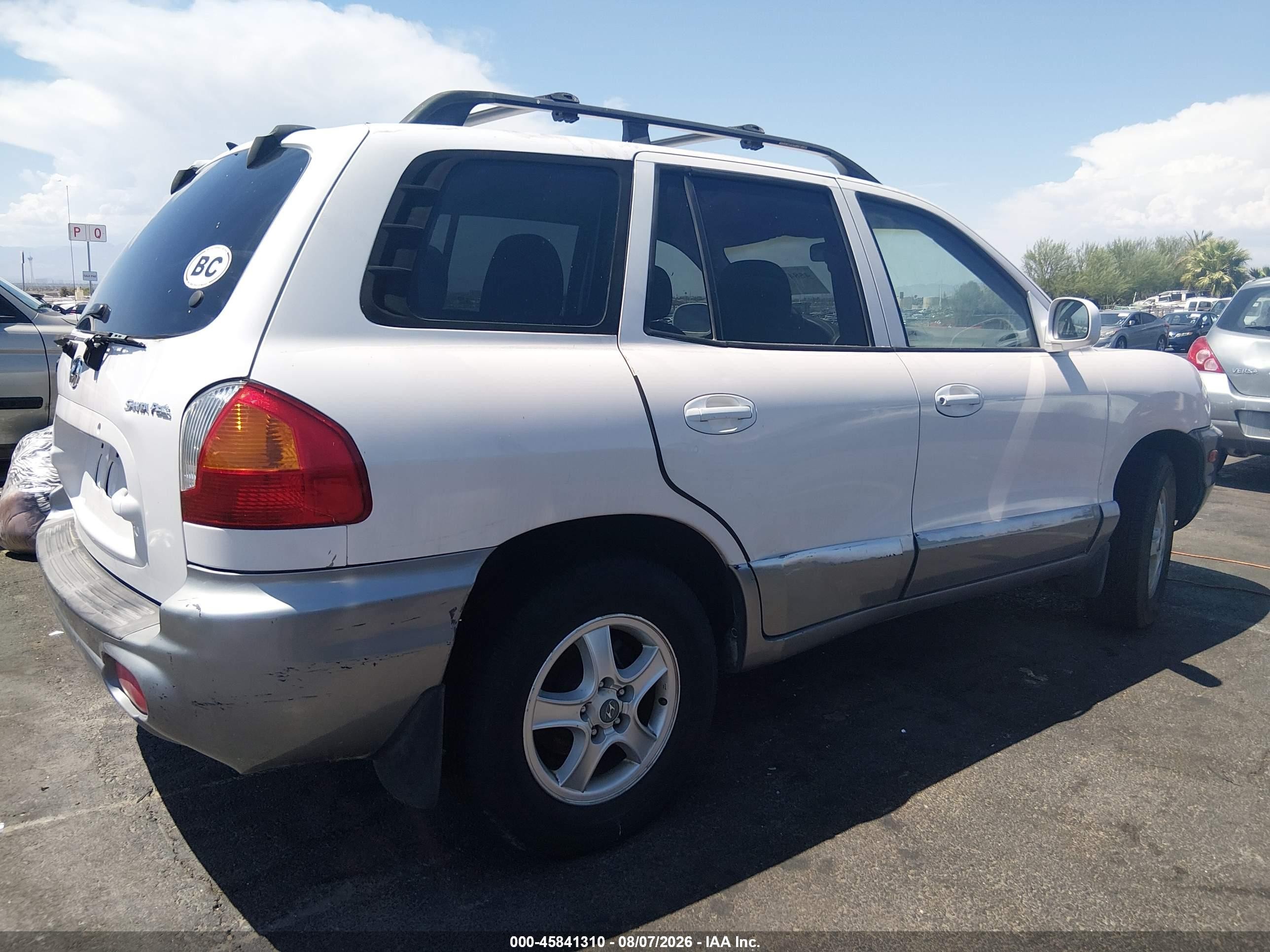 2002 Hyundai Santa Fe   White vin: KM8SB12B12U223596