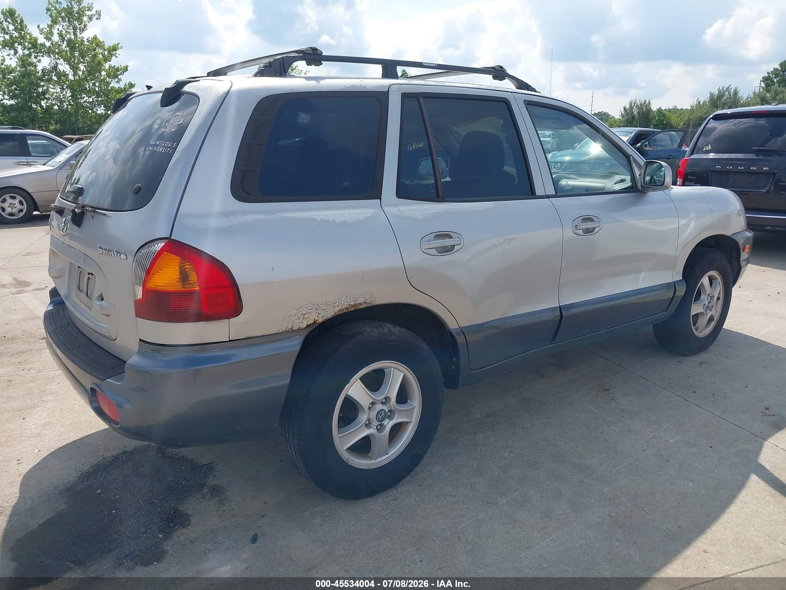 2004 Hyundai Santa Fe   Silver vin: KM8SB12B14U657892