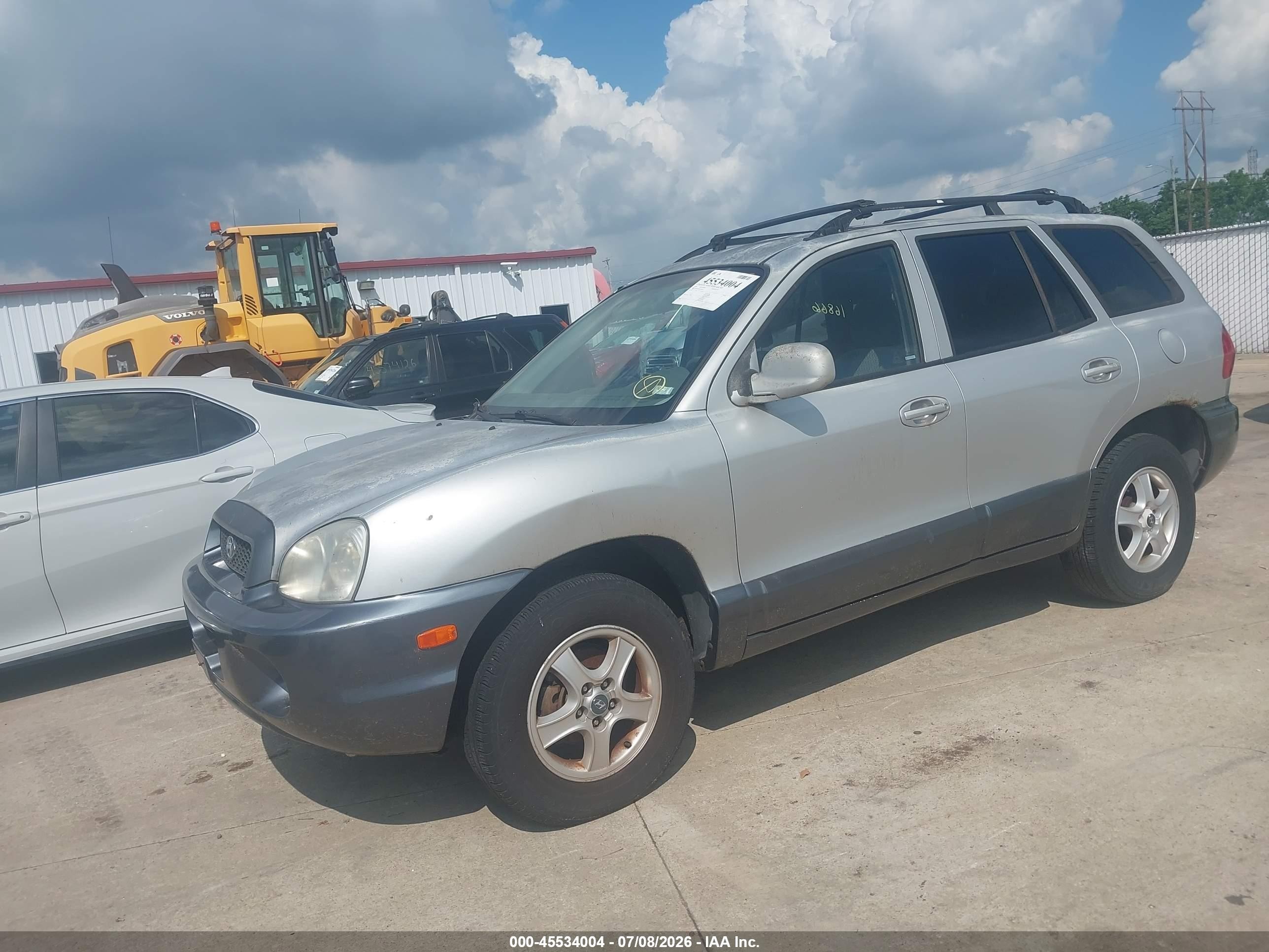 2004 Hyundai Santa Fe   Silver vin: KM8SB12B14U657892