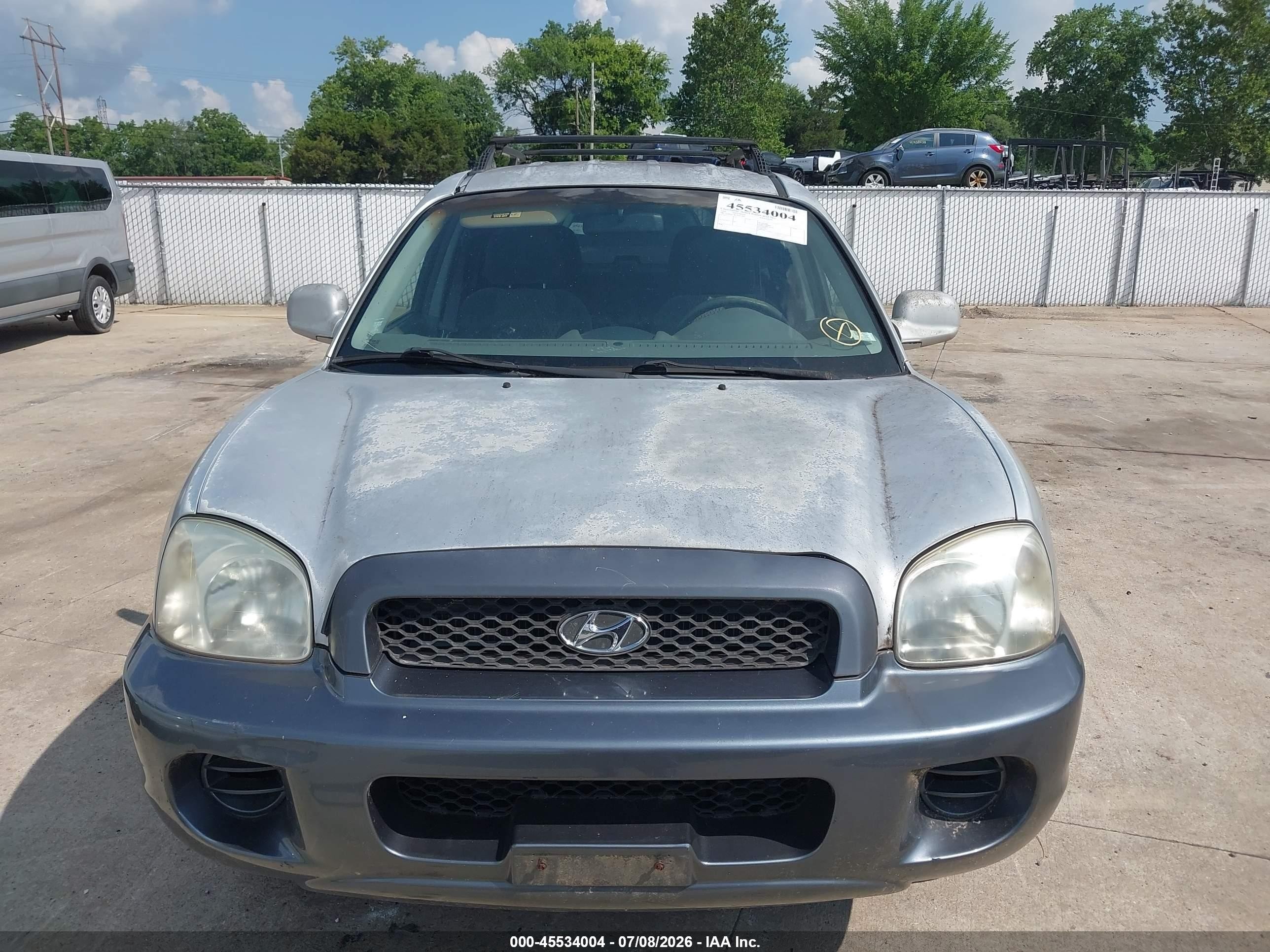 2004 Hyundai Santa Fe   Silver vin: KM8SB12B14U657892