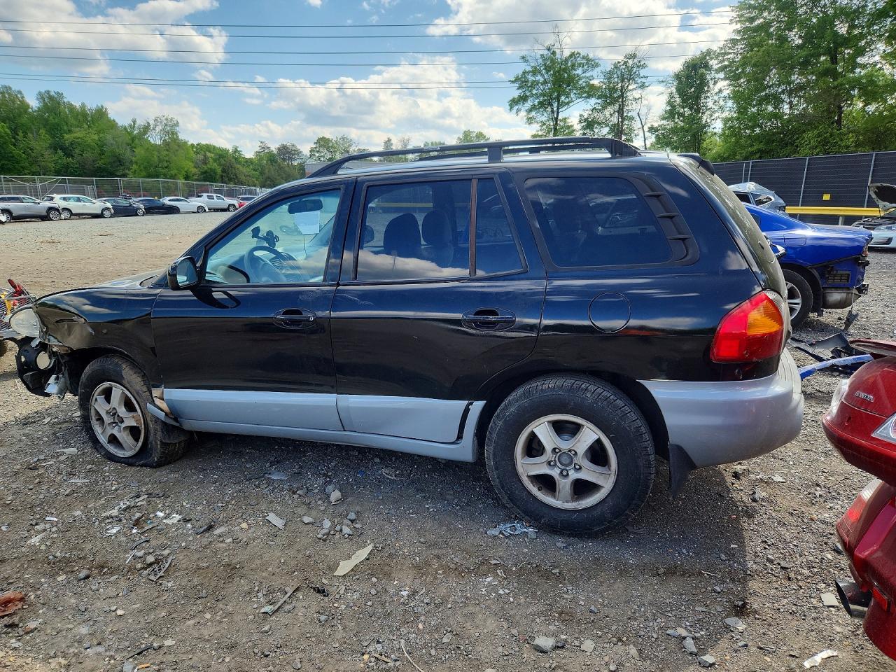 2004 Hyundai Santa Fe Gl Black vin: KM8SB12B24U665922