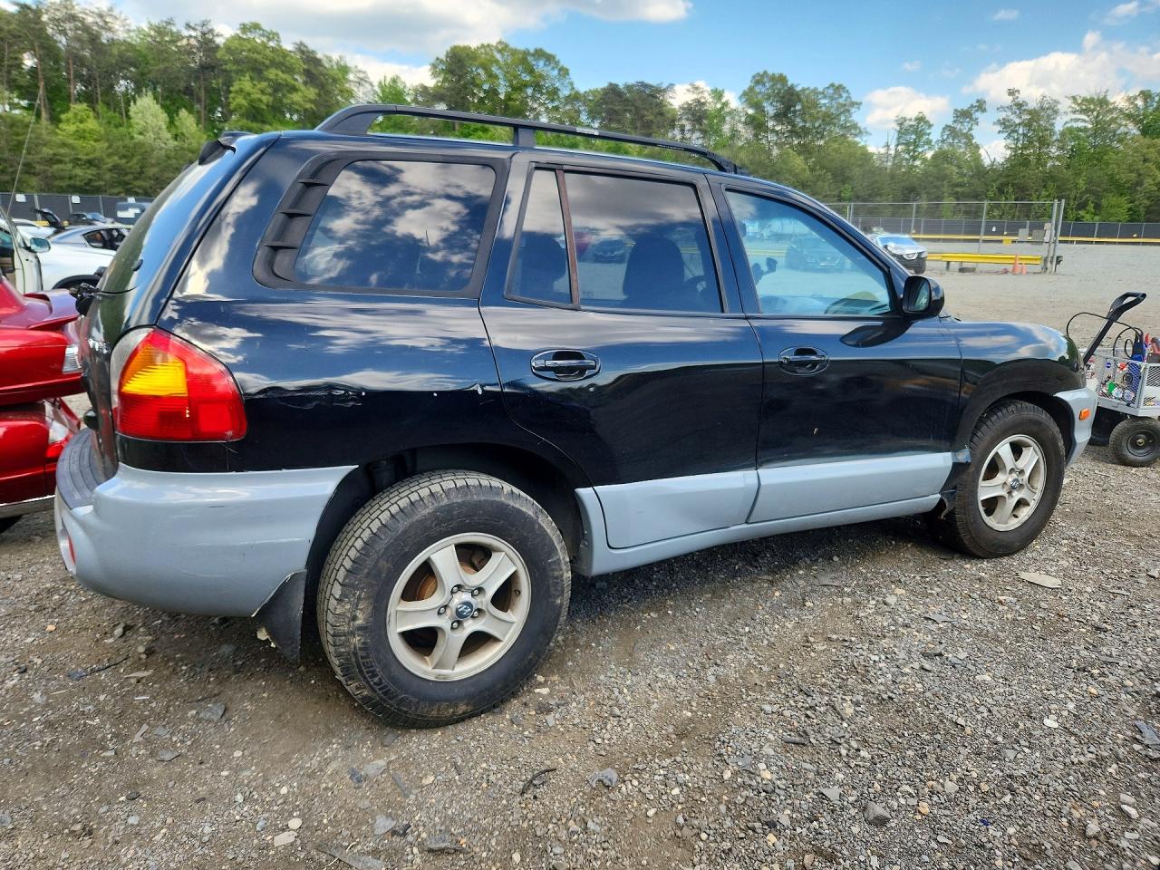 2004 Hyundai Santa Fe Gl Black vin: KM8SB12B24U665922