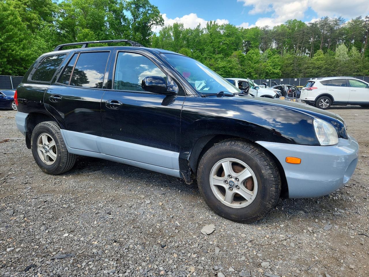 2004 Hyundai Santa Fe Gl Black vin: KM8SB12B24U665922
