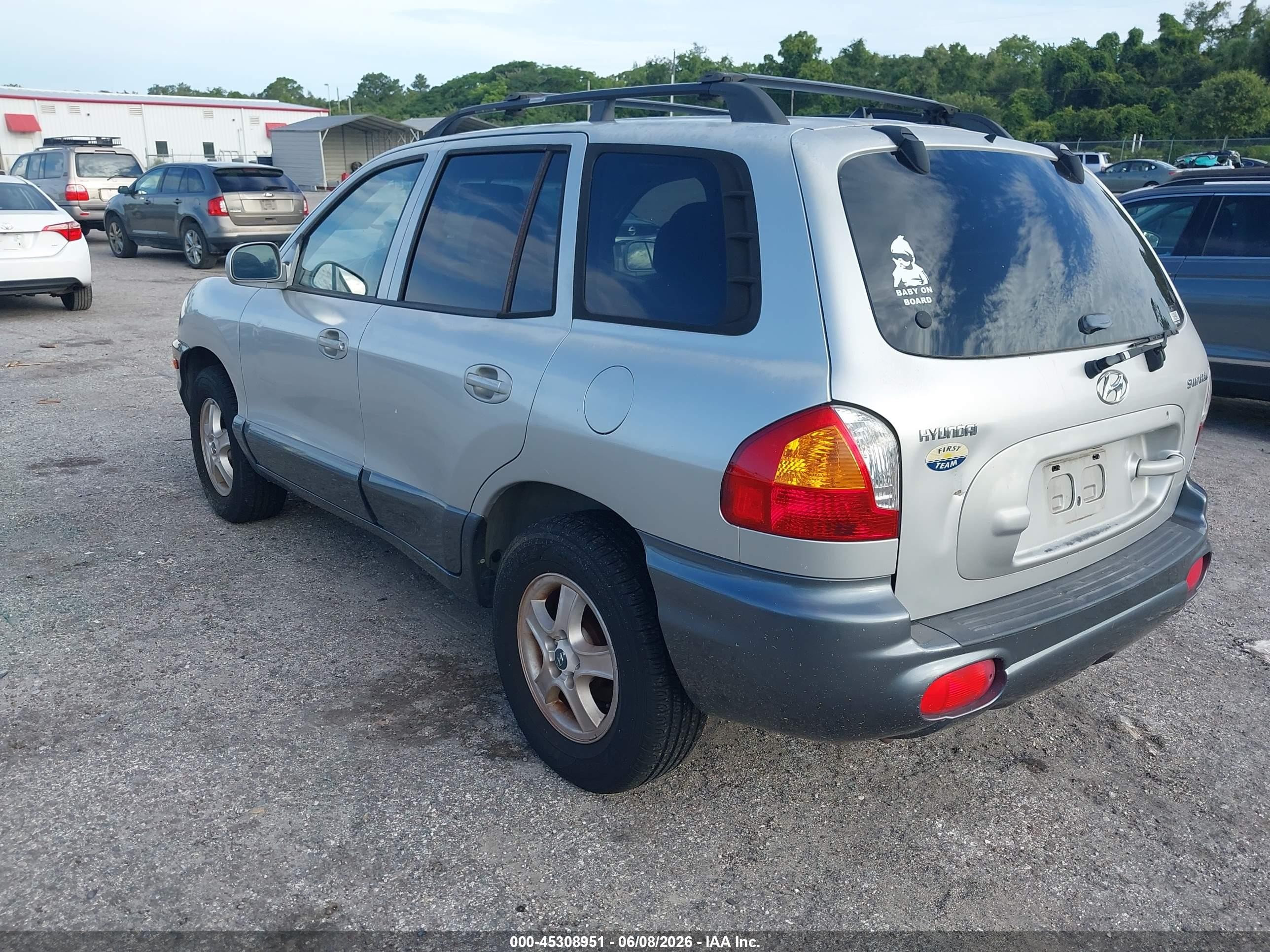 2004 Hyundai Santa Fe   Silver vin: KM8SB12B44U764080