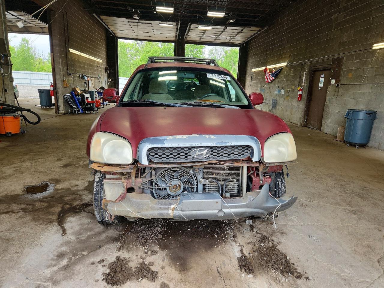 2004 Hyundai Santa Fe Gl Burgundy vin: KM8SB12B64U610793