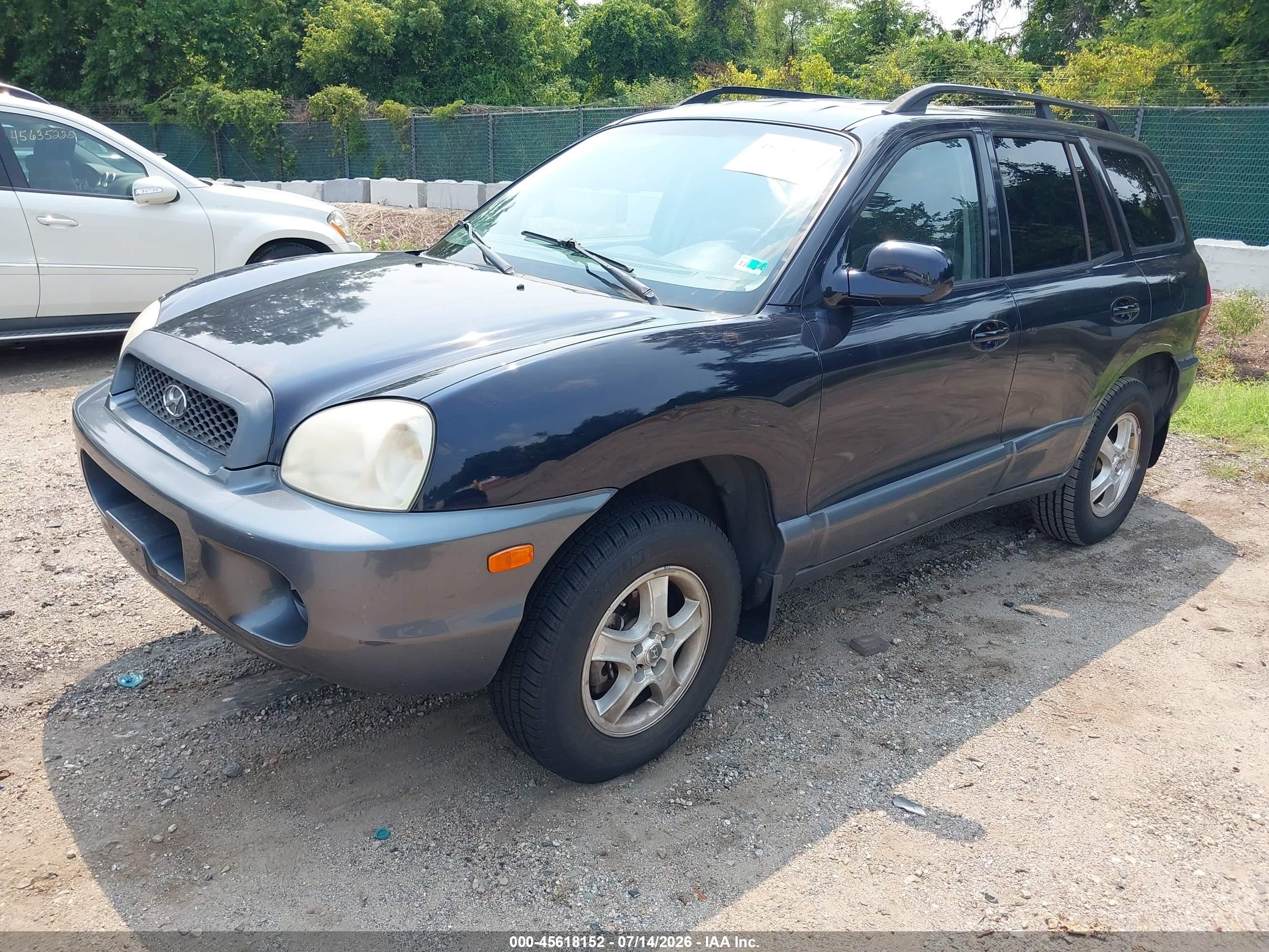 2004 Hyundai Santa Fe   Blue vin: KM8SB12B84U630995