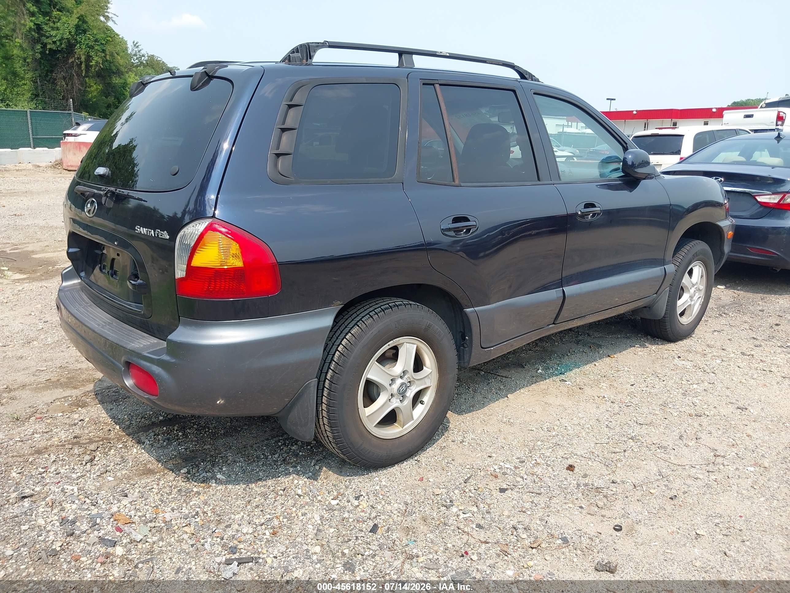 2004 Hyundai Santa Fe   Blue vin: KM8SB12B84U630995