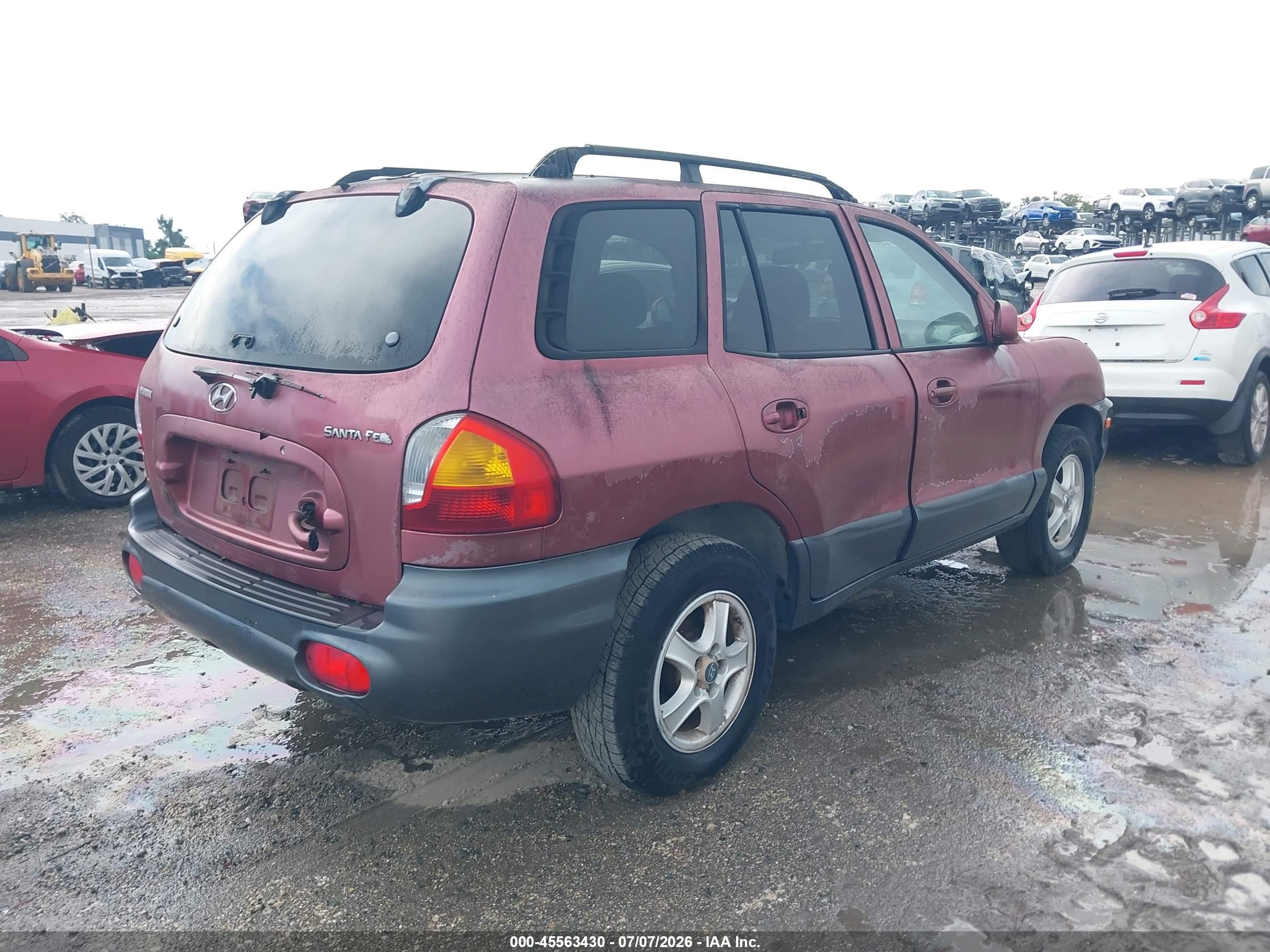 2003 Hyundai Santa Fe   Burgundy vin: KM8SB12B93U451847