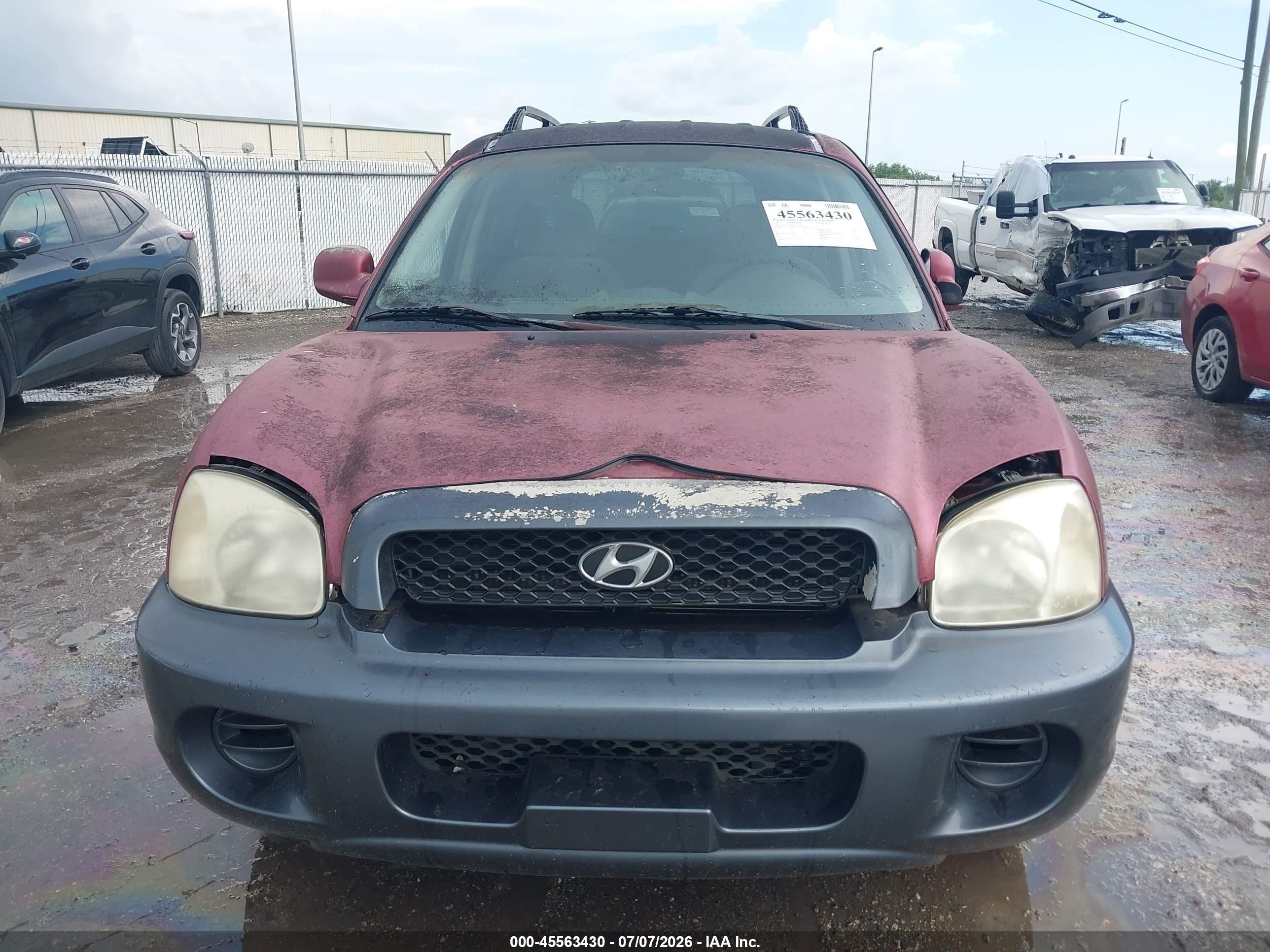 2003 Hyundai Santa Fe   Burgundy vin: KM8SB12B93U451847