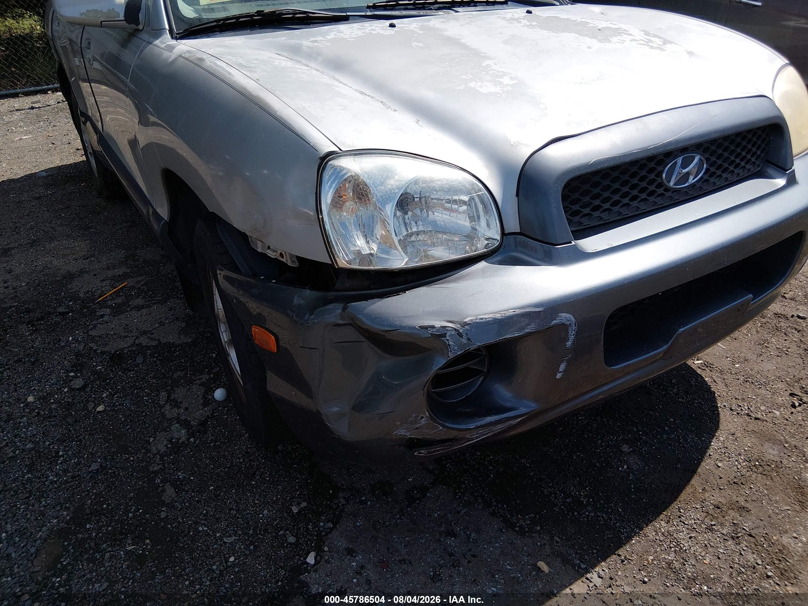 2004 Hyundai Santa Fe   Silver vin: KM8SB12B94U684631
