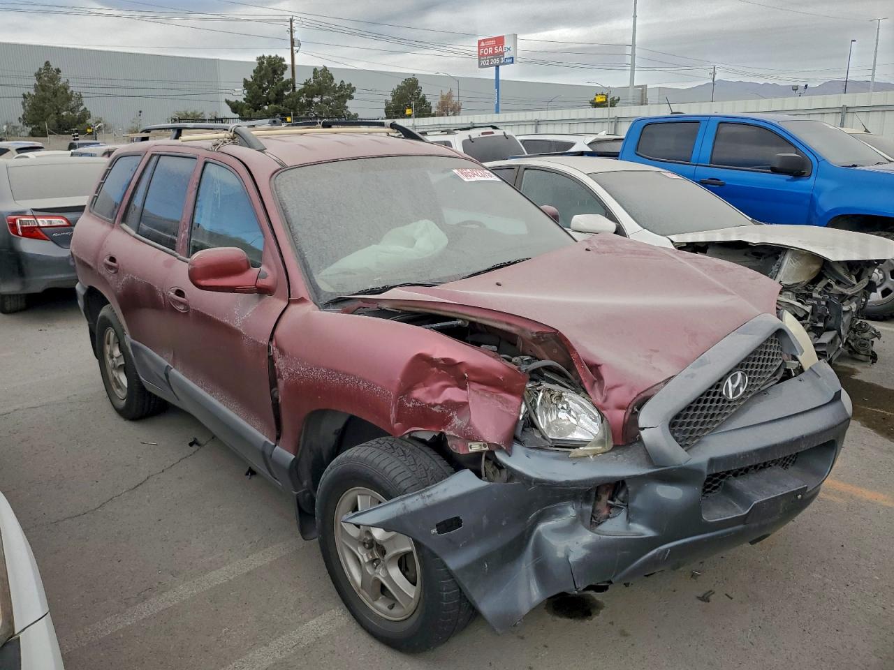 2004 Hyundai Santa Fe Gl Red vin: KM8SB12B94U770537