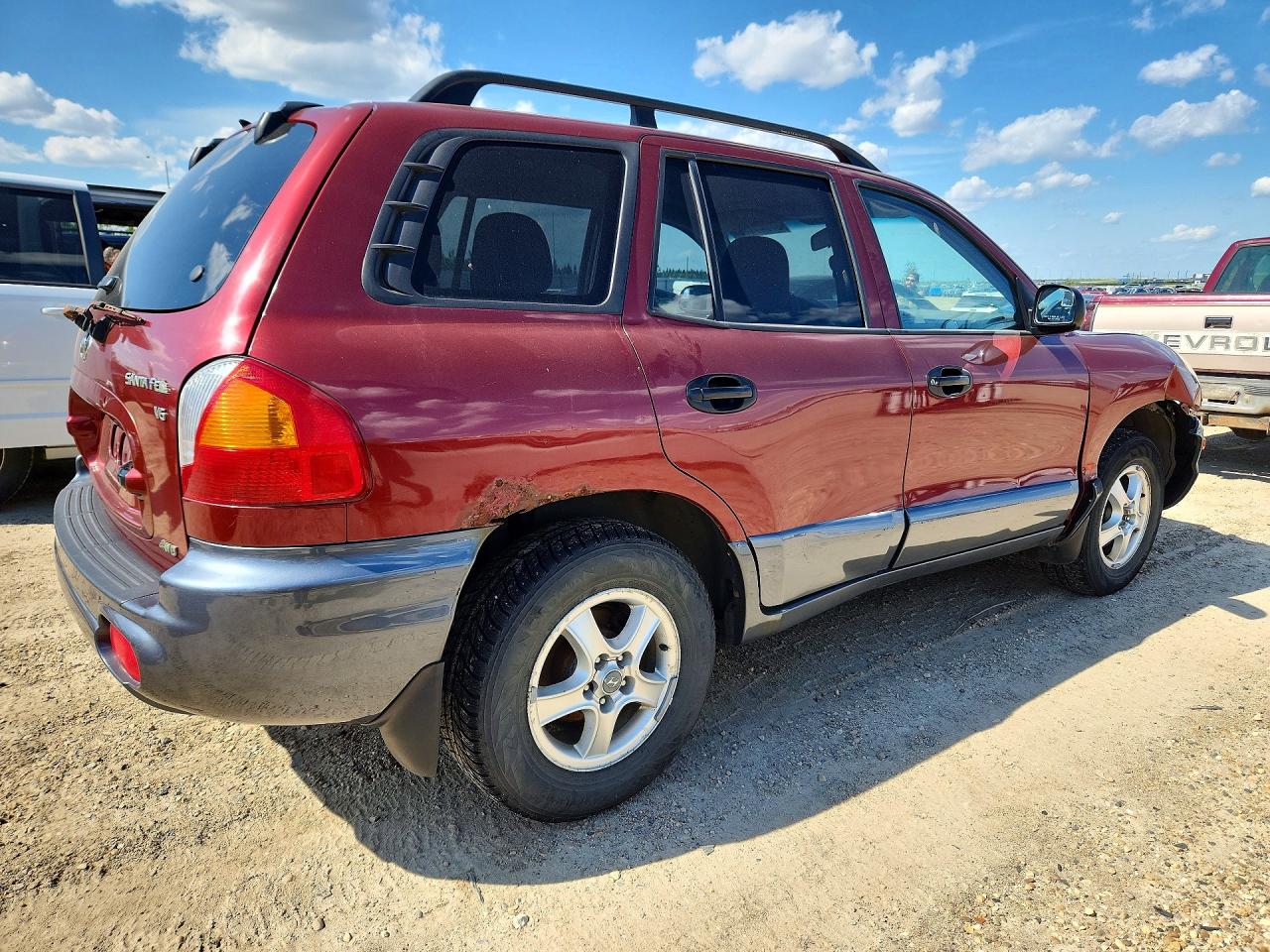 2003 Hyundai Santa Fe Red vin: KM8SB73D83U511586