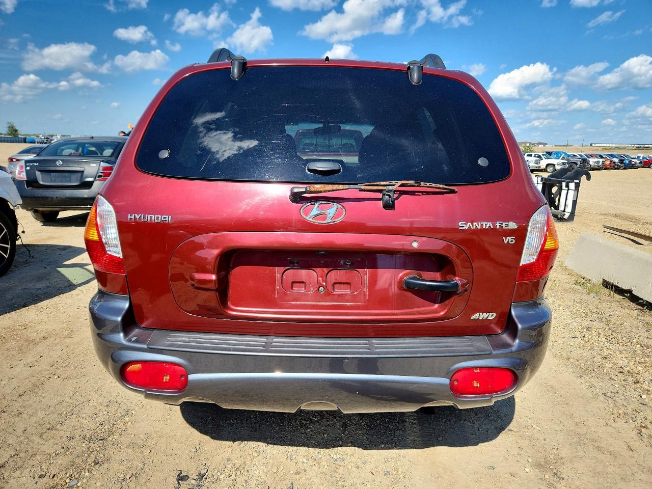 2003 Hyundai Santa Fe Red vin: KM8SB73D83U511586