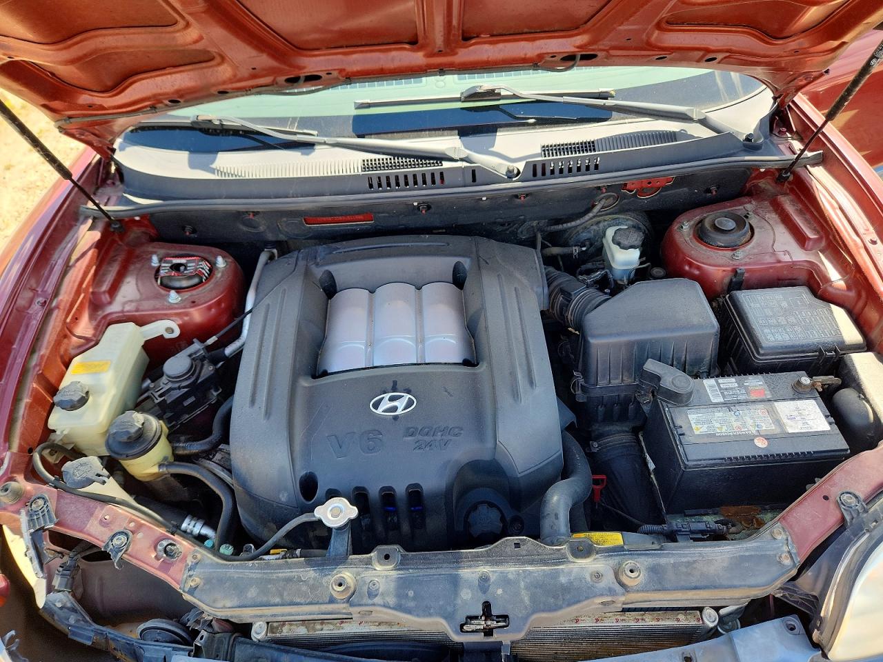 2003 Hyundai Santa Fe Red vin: KM8SB73D83U511586