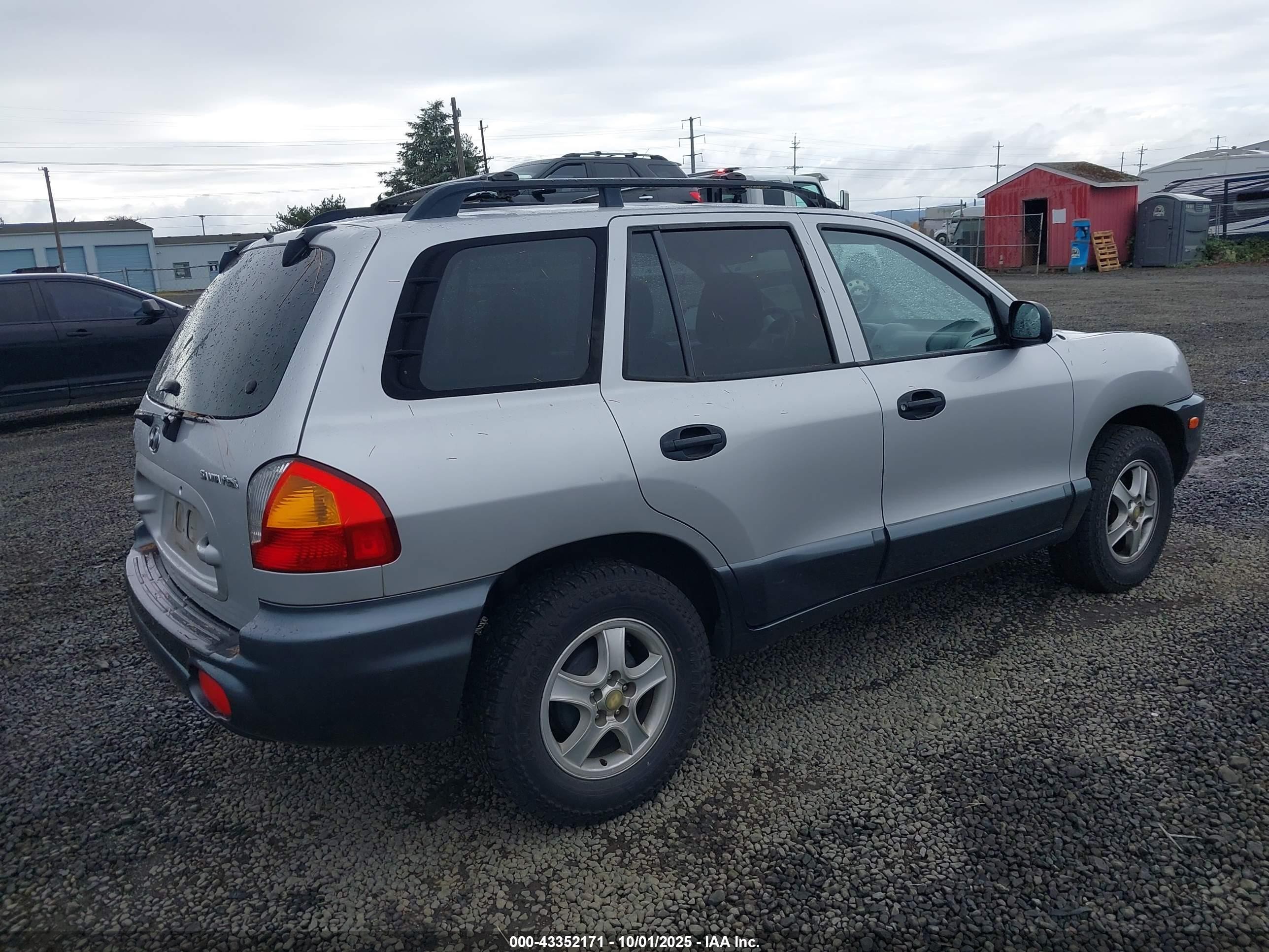 2001 Hyundai Santa Fe 2.4l/2.4l Gl Silver vin: KM8SB82B61U027080