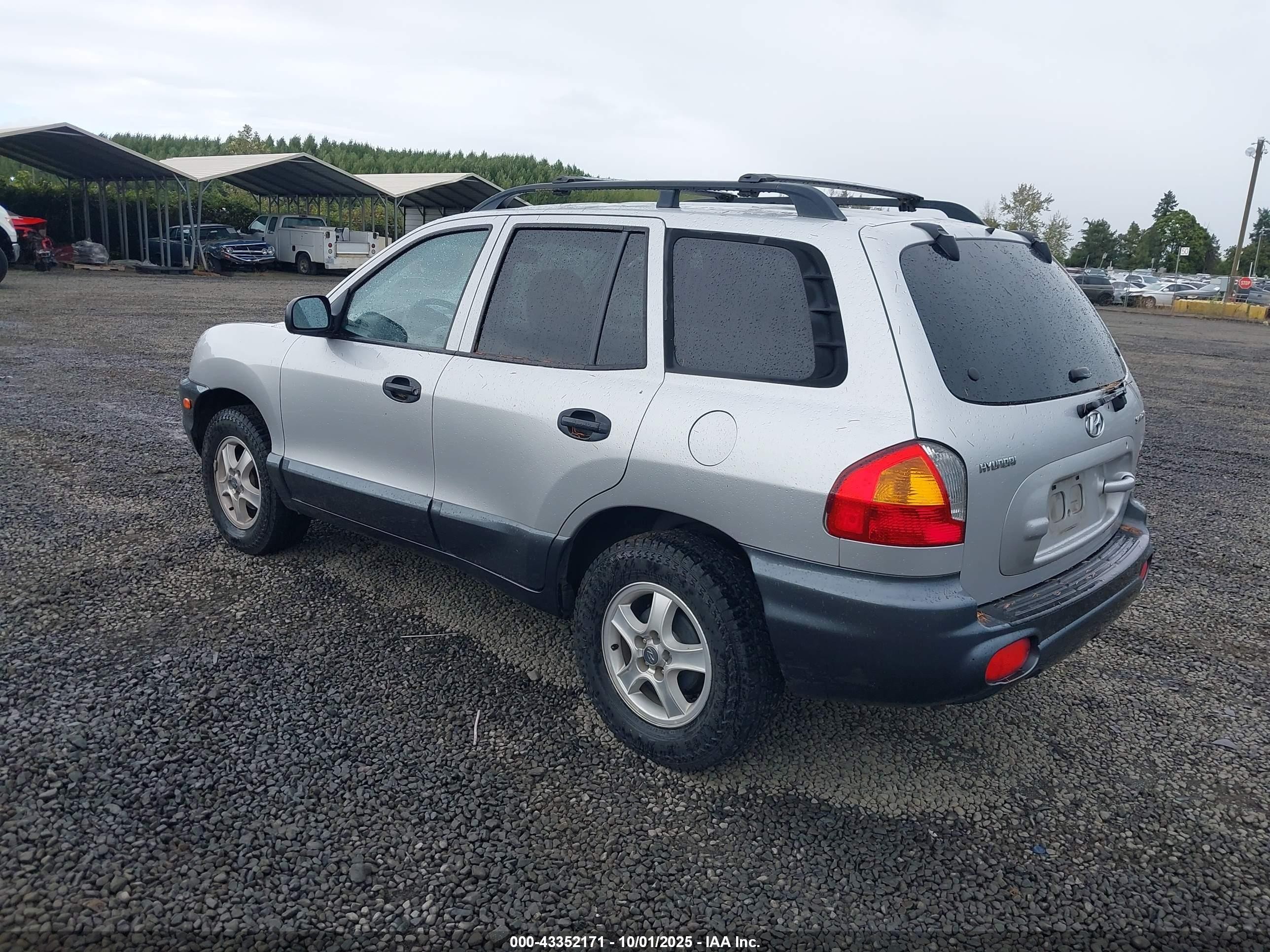 2001 Hyundai Santa Fe 2.4l/2.4l Gl Silver vin: KM8SB82B61U027080