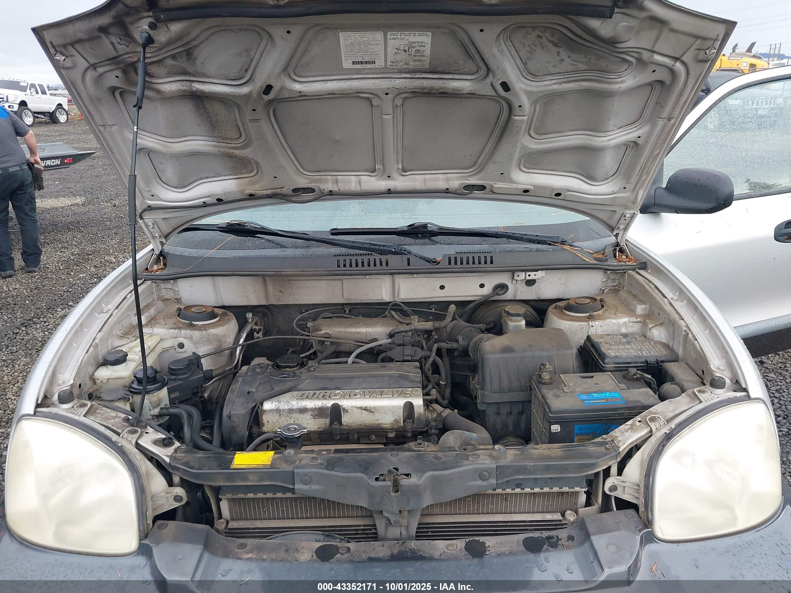 2001 Hyundai Santa Fe 2.4l/2.4l Gl Silver vin: KM8SB82B61U027080