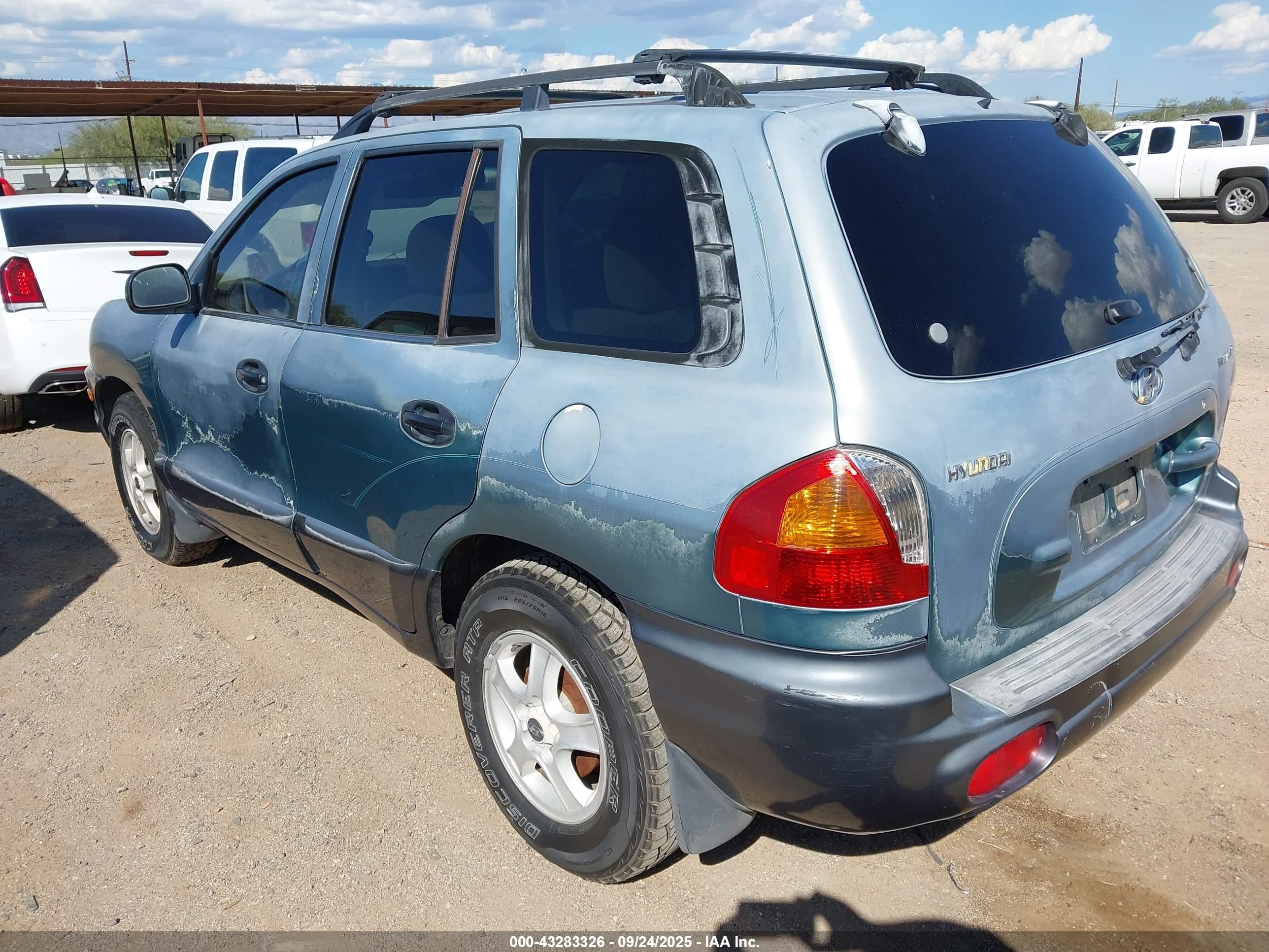 2001 Hyundai Santa Fe 2.4l/2.4l Gl Green vin: KM8SB82B61U057826