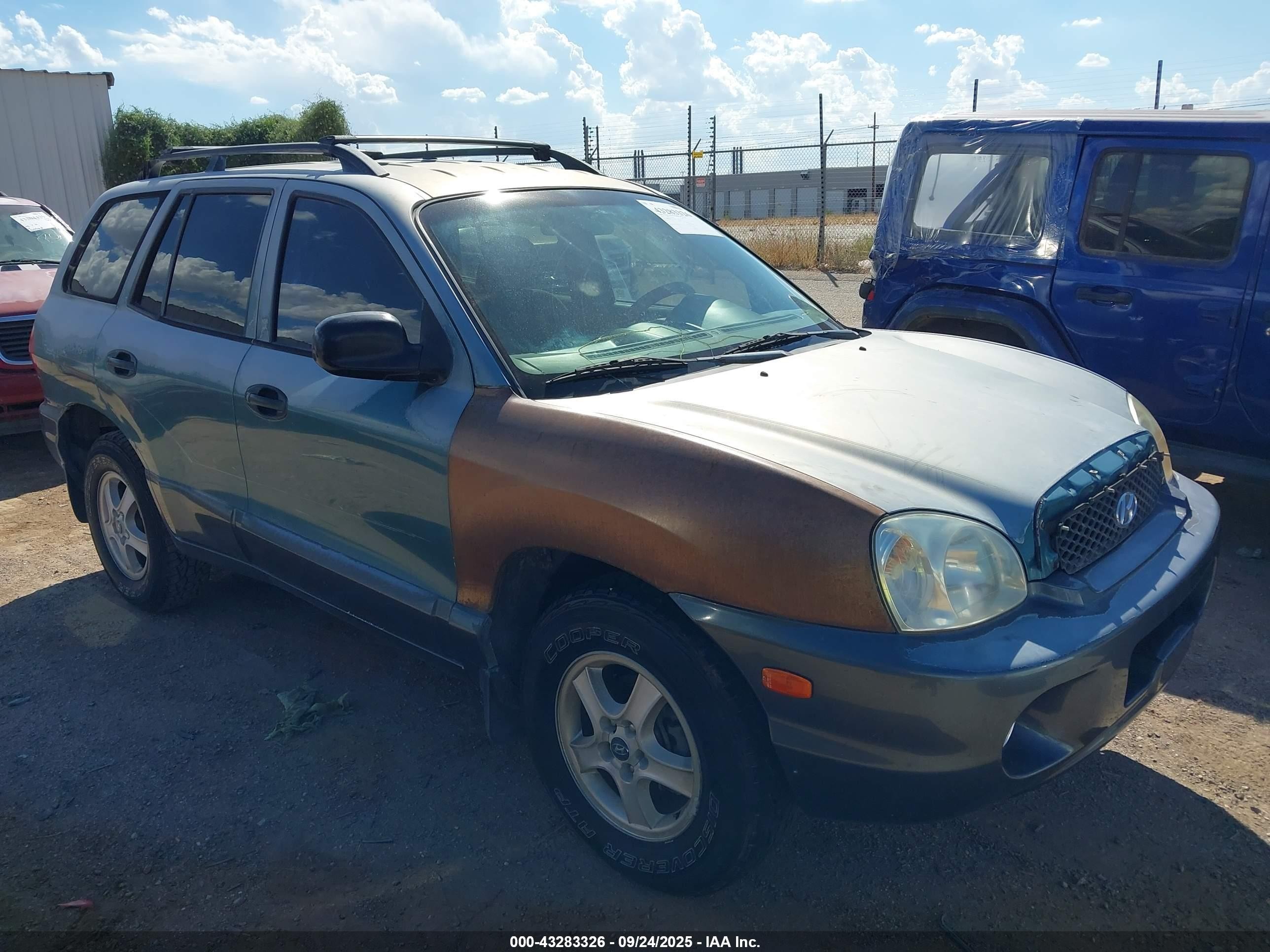 2001 Hyundai Santa Fe 2.4l/2.4l Gl Green vin: KM8SB82B61U057826