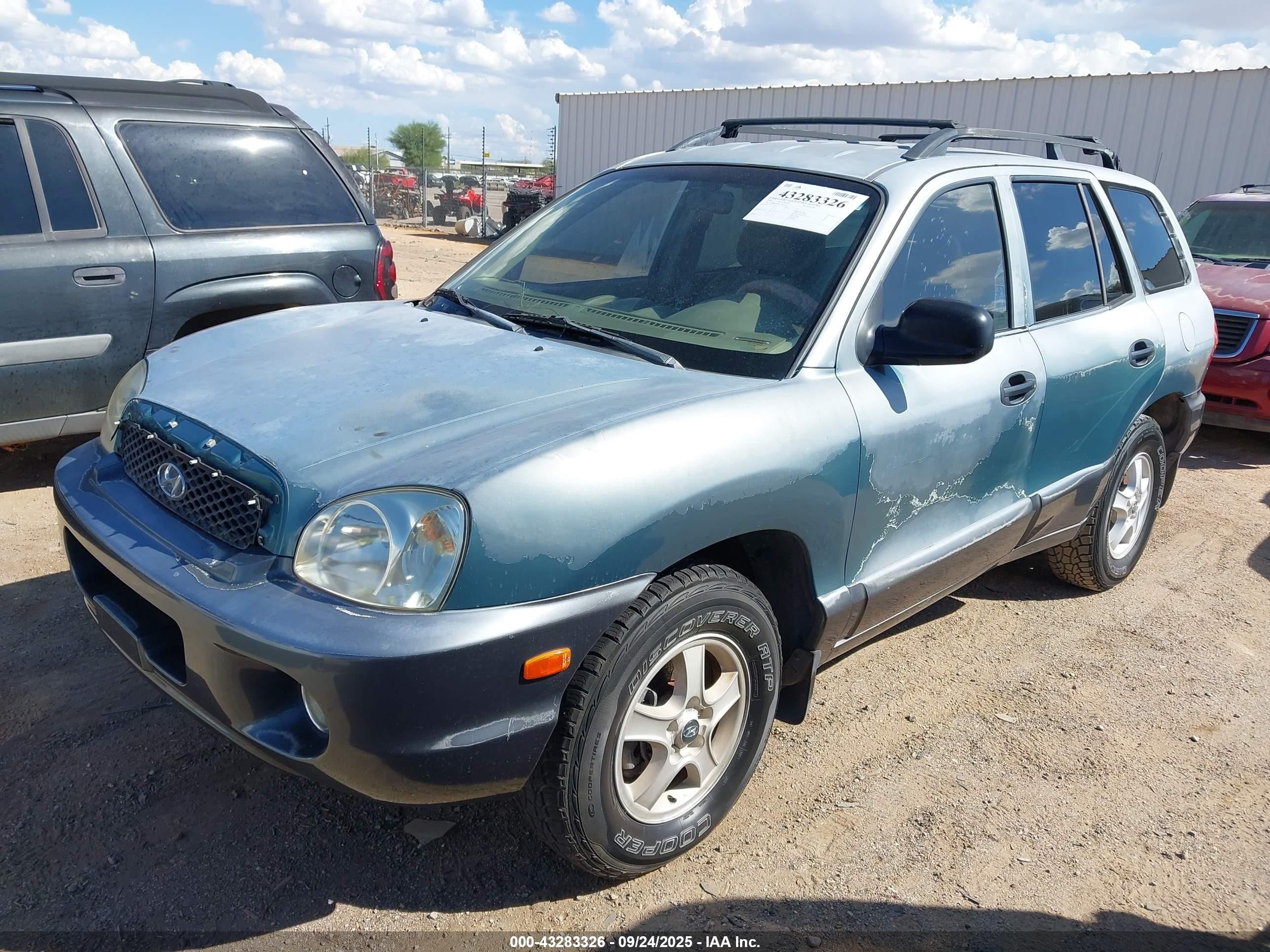 2001 Hyundai Santa Fe 2.4l/2.4l Gl Green vin: KM8SB82B61U057826