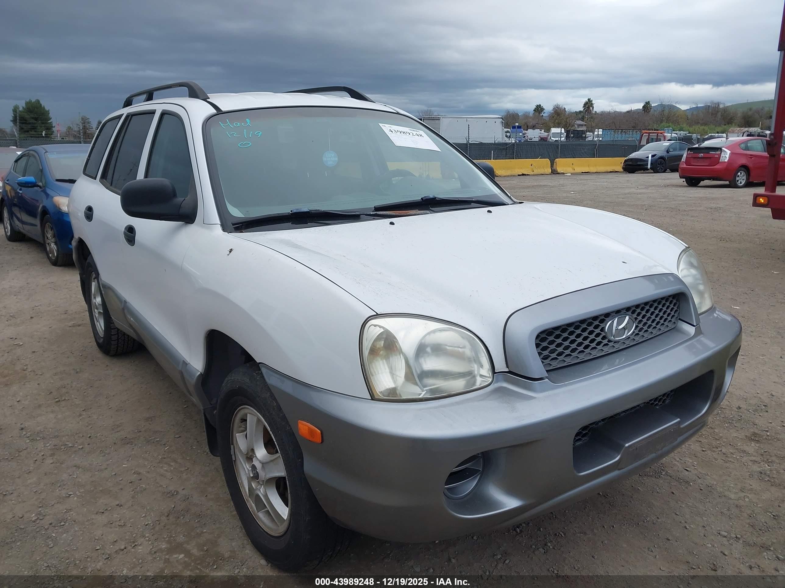 2001 Hyundai Santa Fe 2.4l/2.4l Gl White vin: KM8SB82BX1U075861