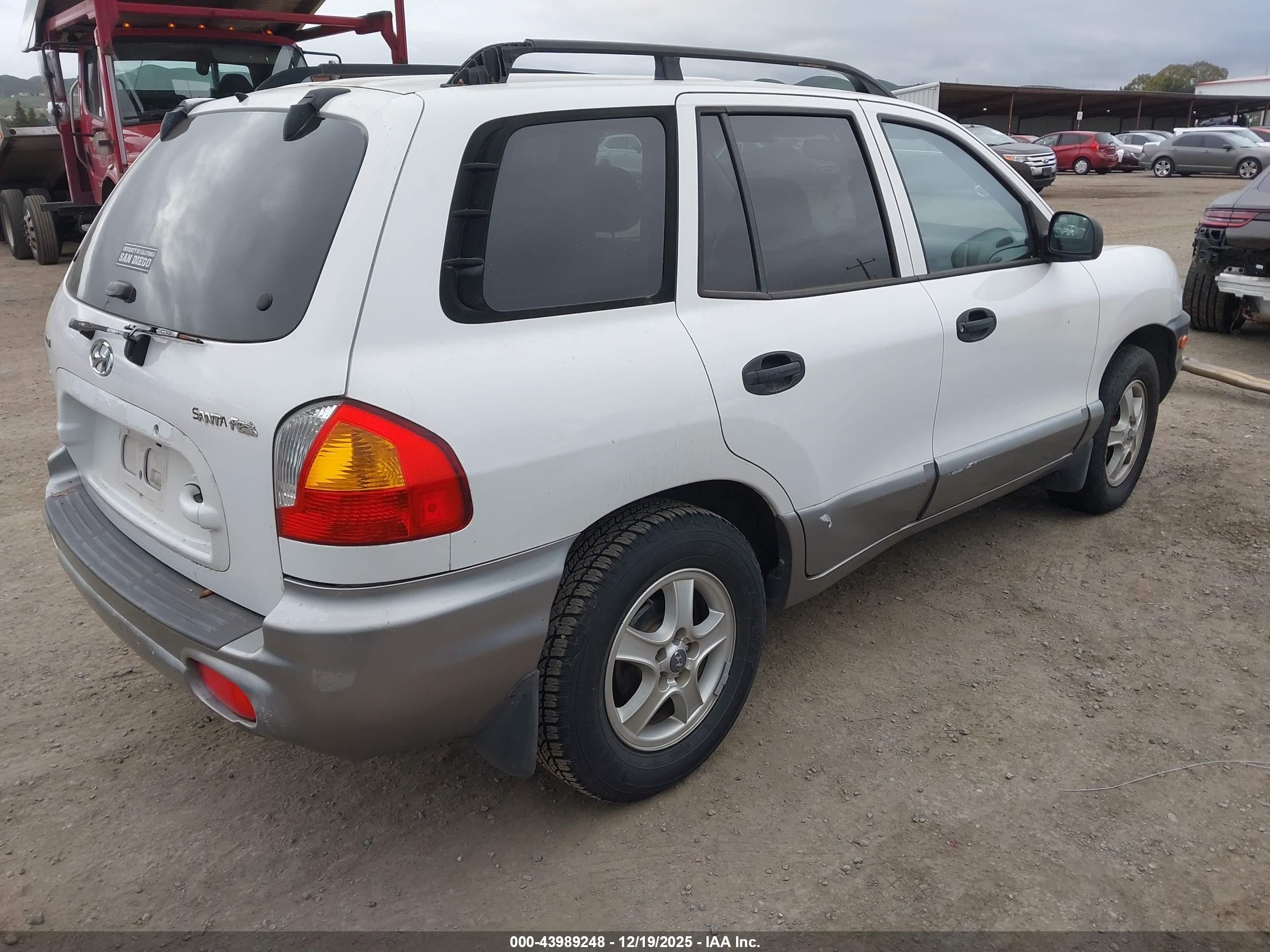 2001 Hyundai Santa Fe 2.4l/2.4l Gl White vin: KM8SB82BX1U075861