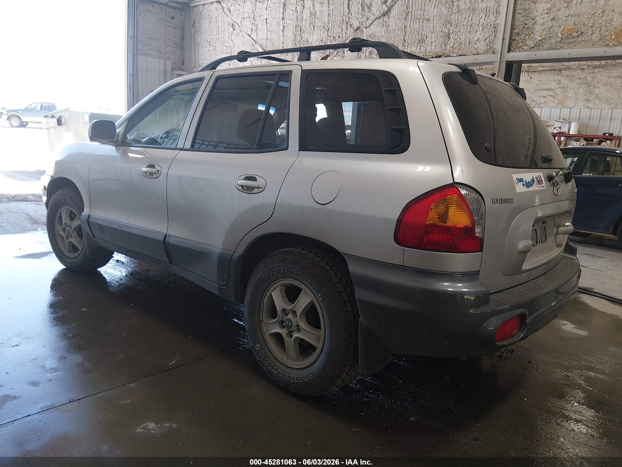 2003 Hyundai Santa Fe Gls/lx Silver vin: KM8SC13D03U412111