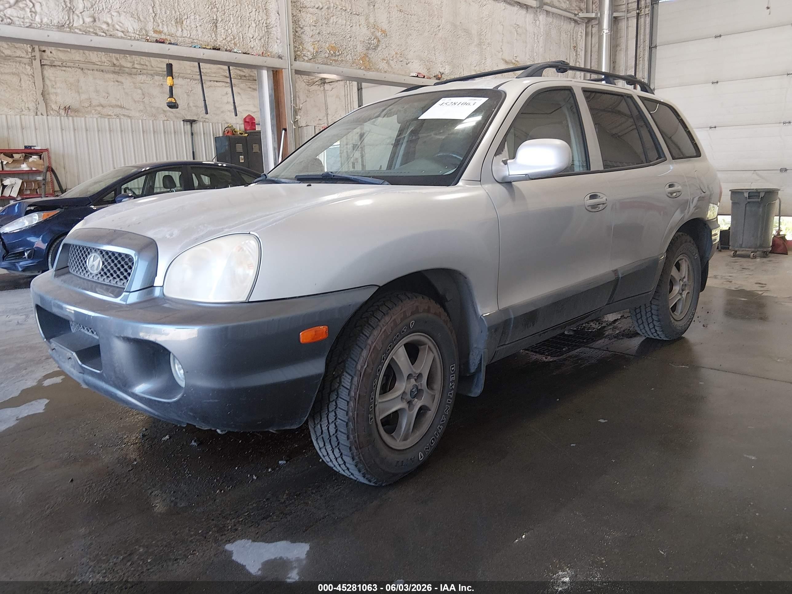 2003 Hyundai Santa Fe Gls/lx Silver vin: KM8SC13D03U412111