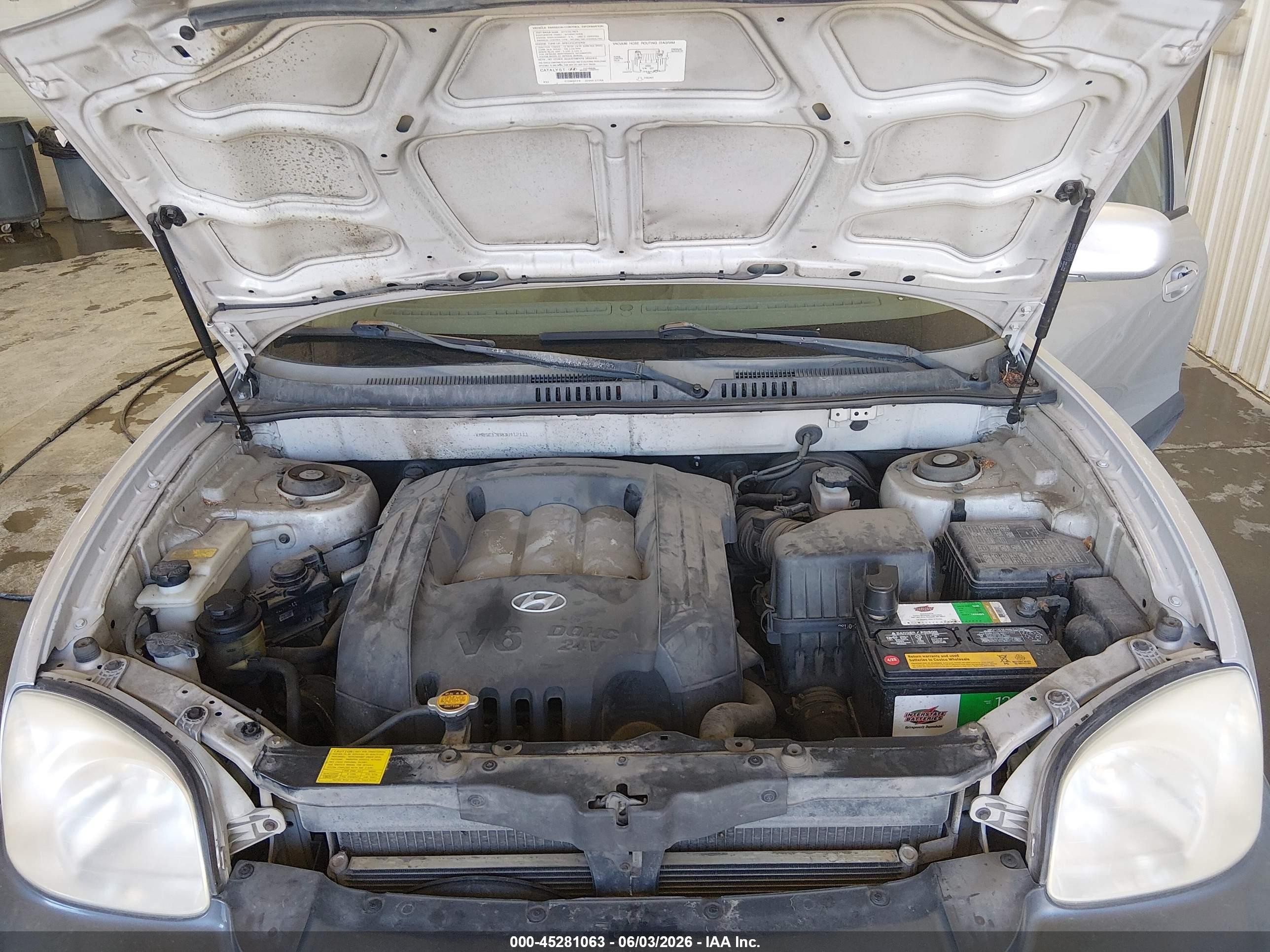 2003 Hyundai Santa Fe Gls/lx Silver vin: KM8SC13D03U412111