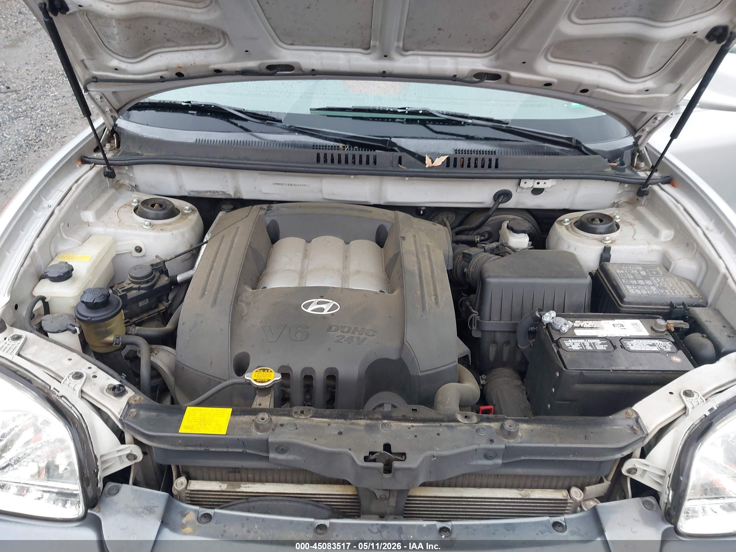 2003 Hyundai Santa Fe Gls/lx Silver vin: KM8SC13D03U424811