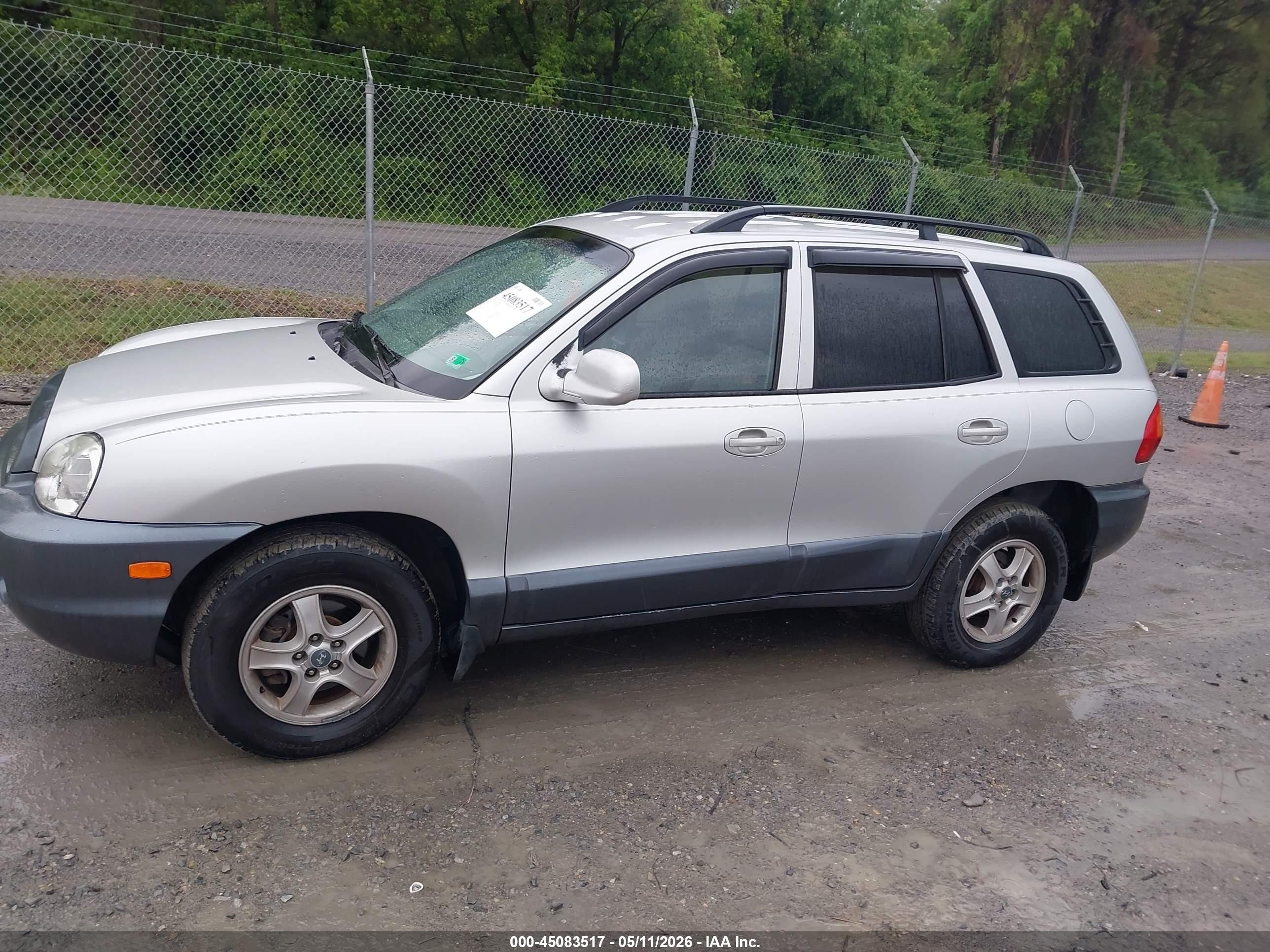 2003 Hyundai Santa Fe Gls/lx Silver vin: KM8SC13D03U424811