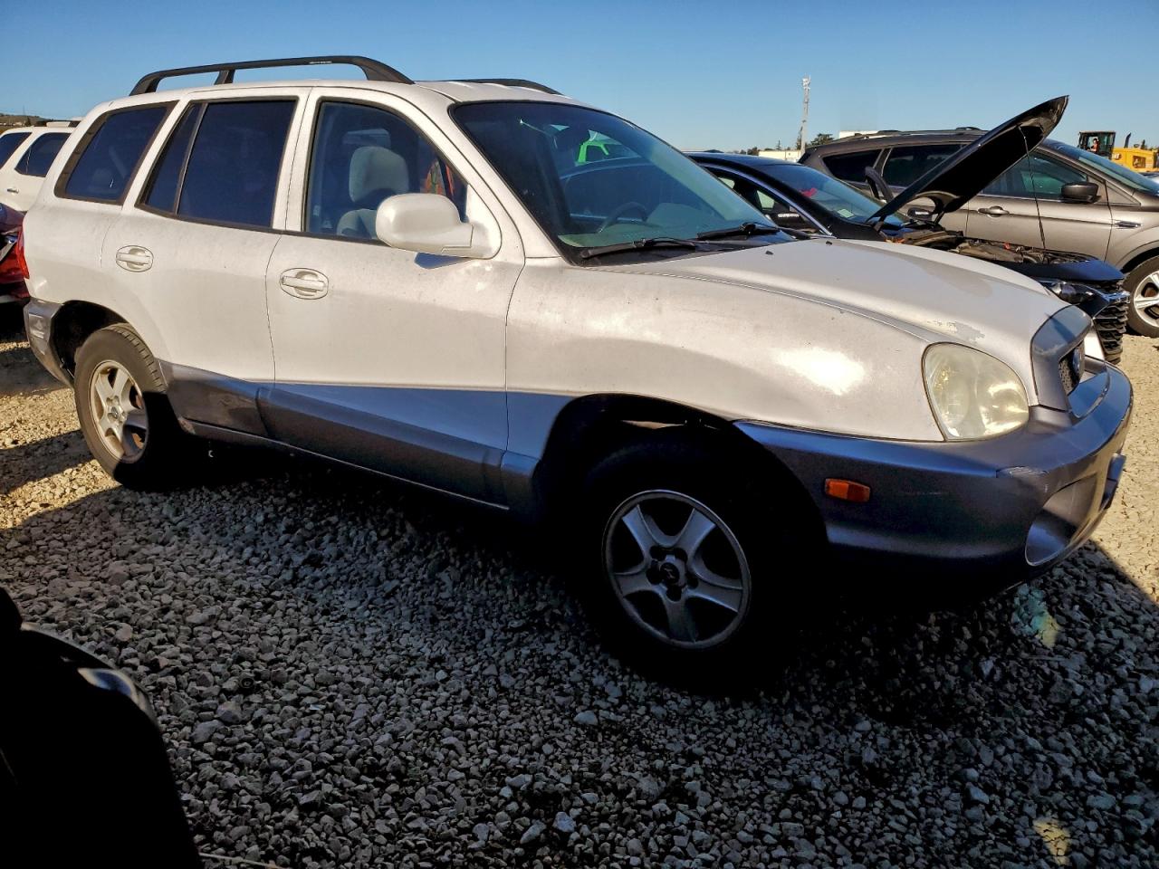 2003 Hyundai Santa Fe Gls White vin: KM8SC13D03U478013