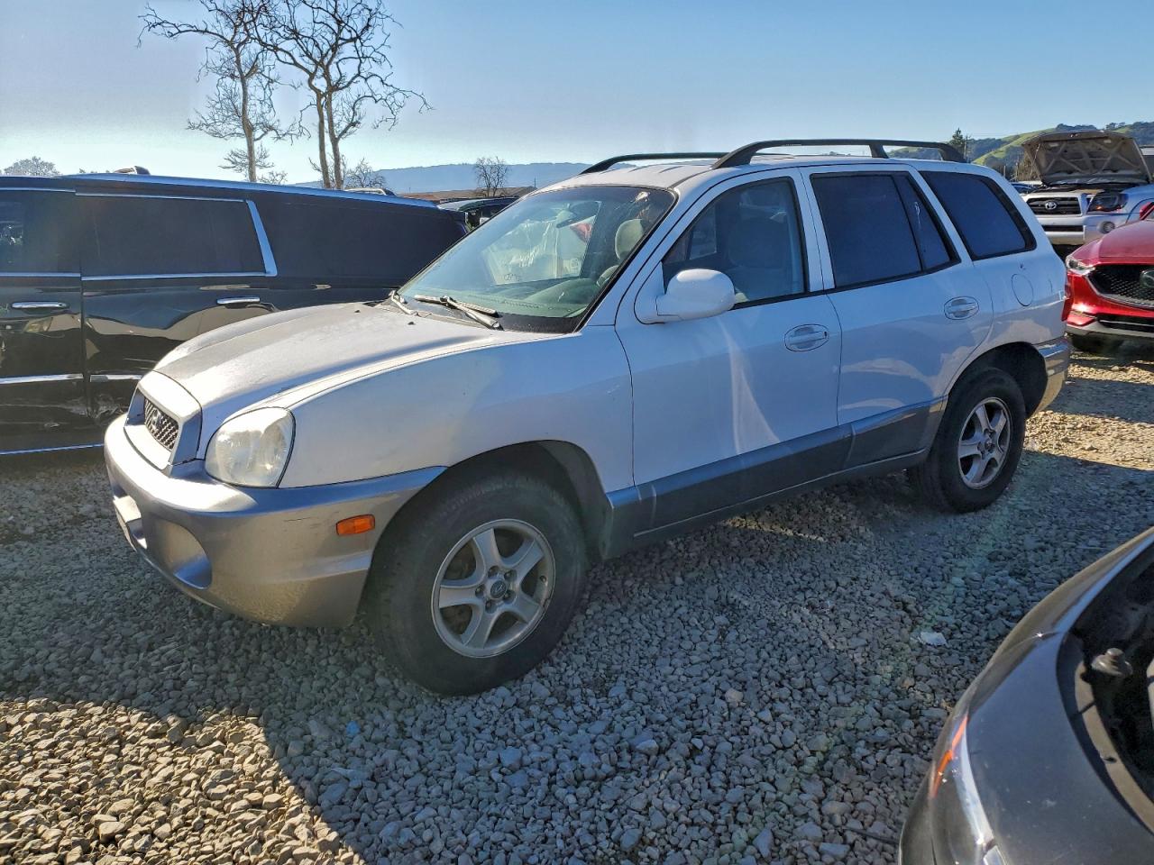 2003 Hyundai Santa Fe Gls White vin: KM8SC13D03U478013