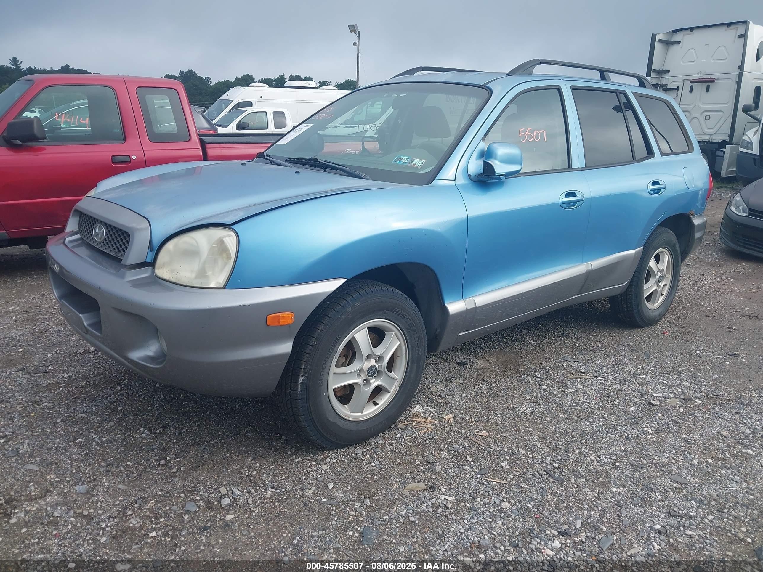 2003 Hyundai Santa Fe Gls/lx Blue vin: KM8SC13D03U505470