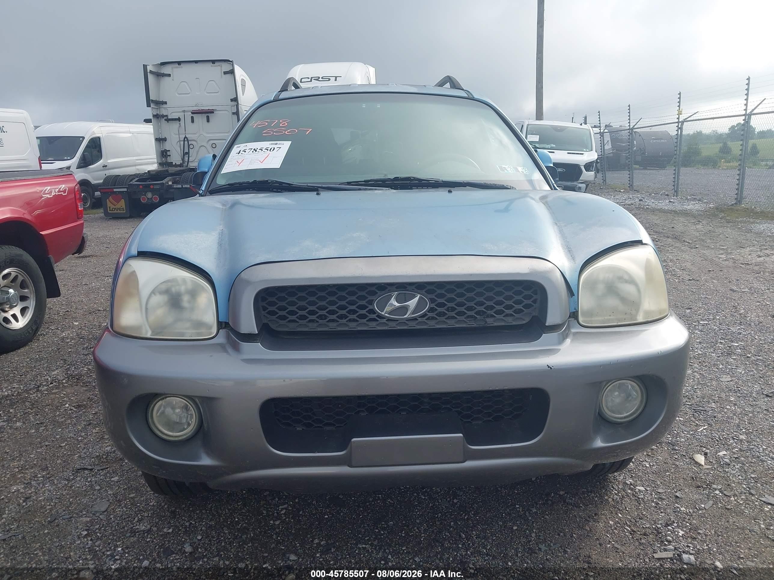2003 Hyundai Santa Fe Gls/lx Blue vin: KM8SC13D03U505470