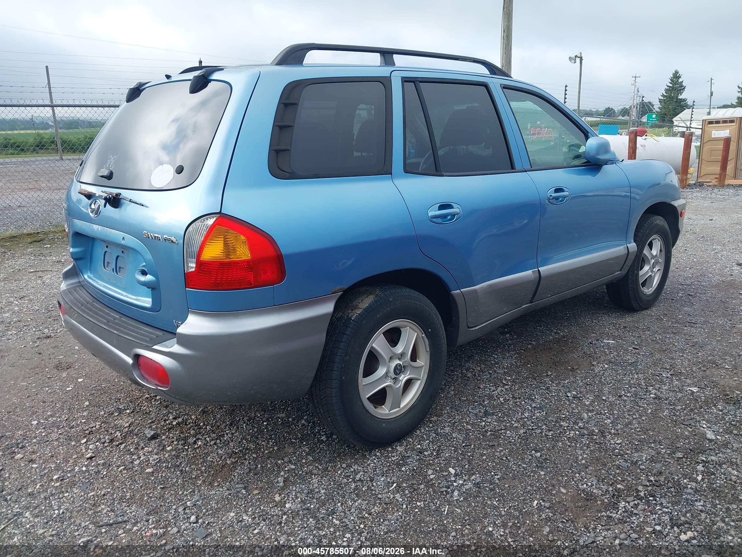 2003 Hyundai Santa Fe Gls/lx Blue vin: KM8SC13D03U505470